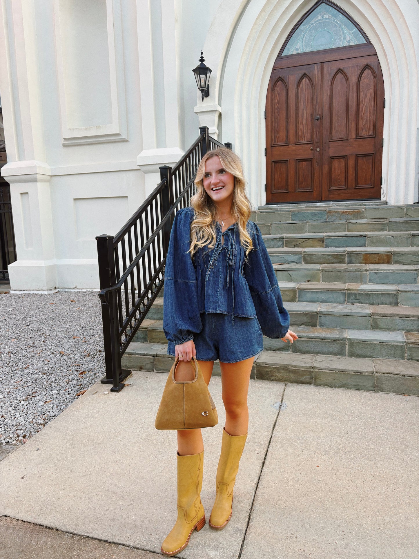 Long Sleeve Denim Set