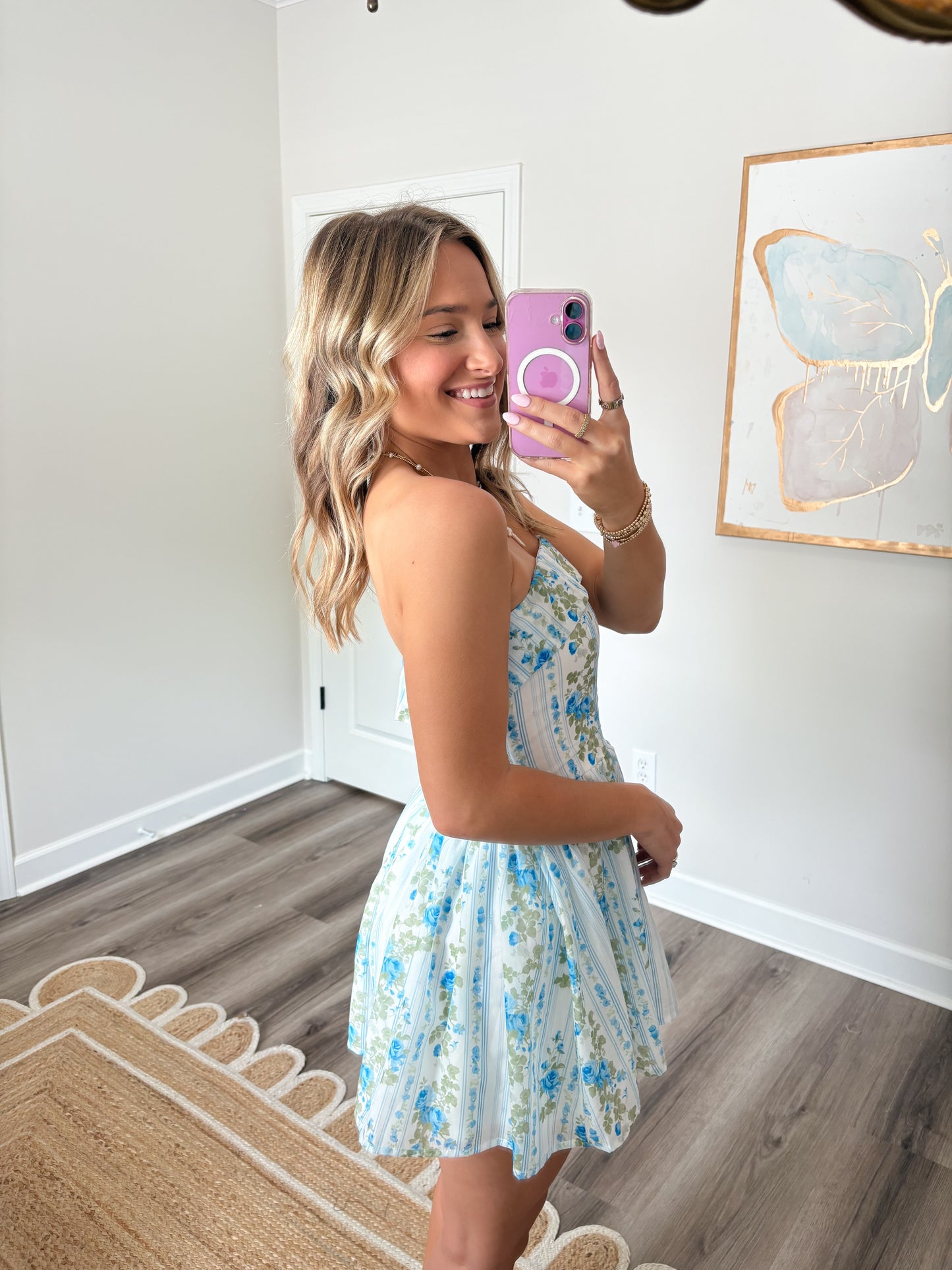 You're So Lovely Romper Blue