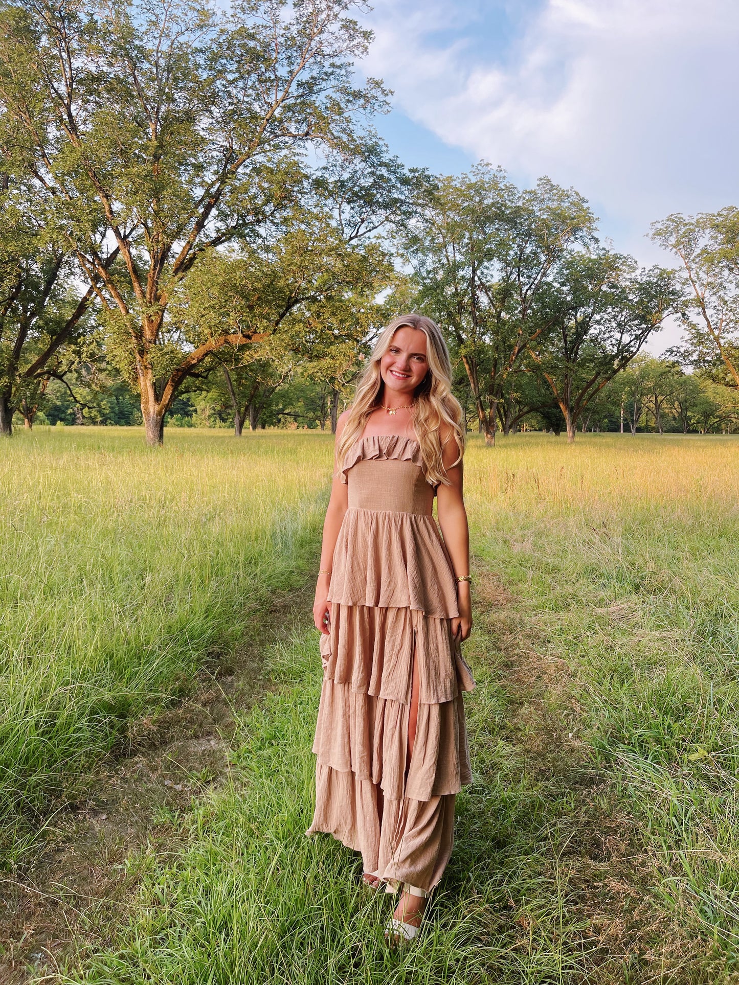 Sandy Ruffle Maxi Dress