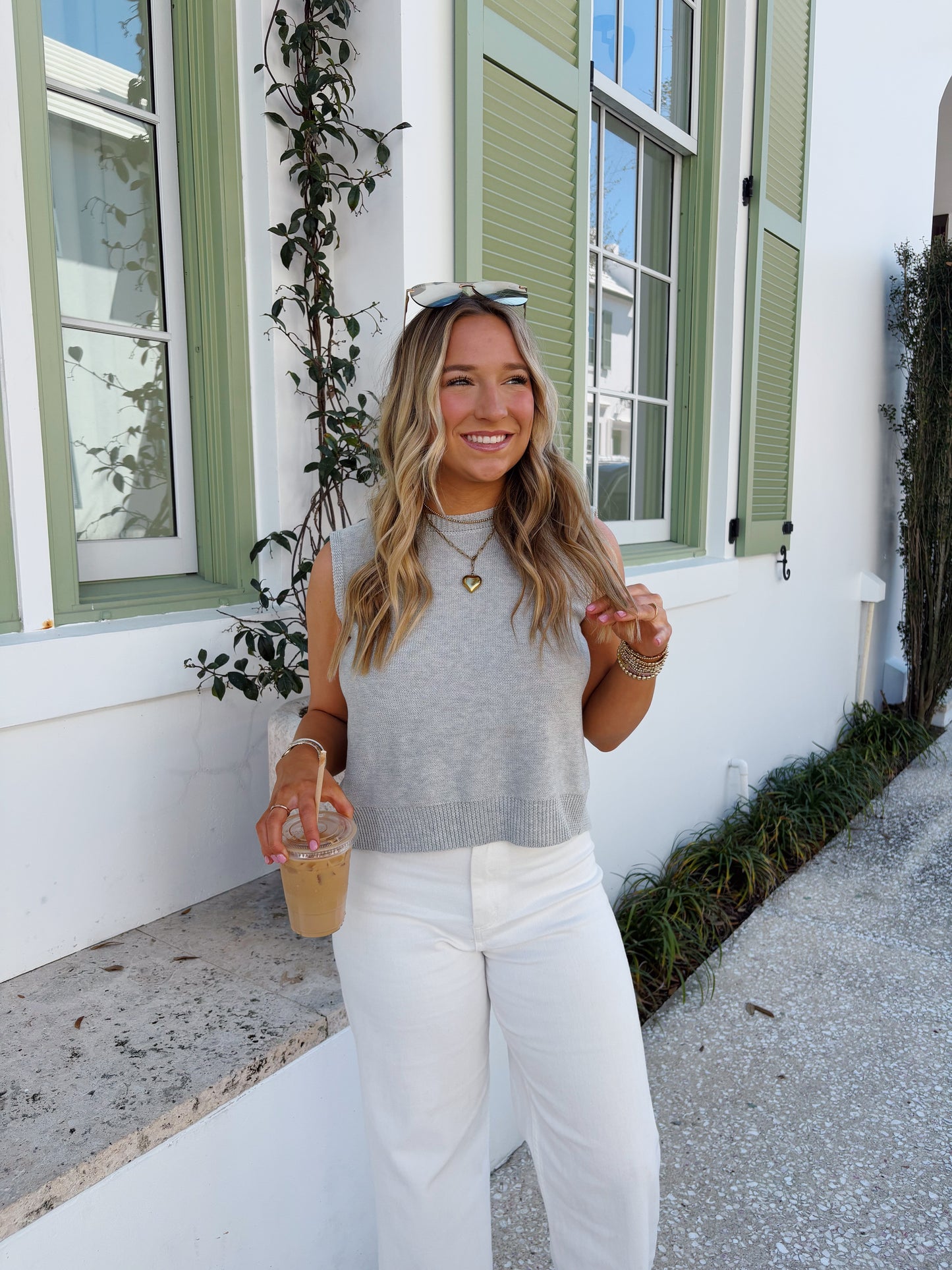 Bailey Bow Top in Grey