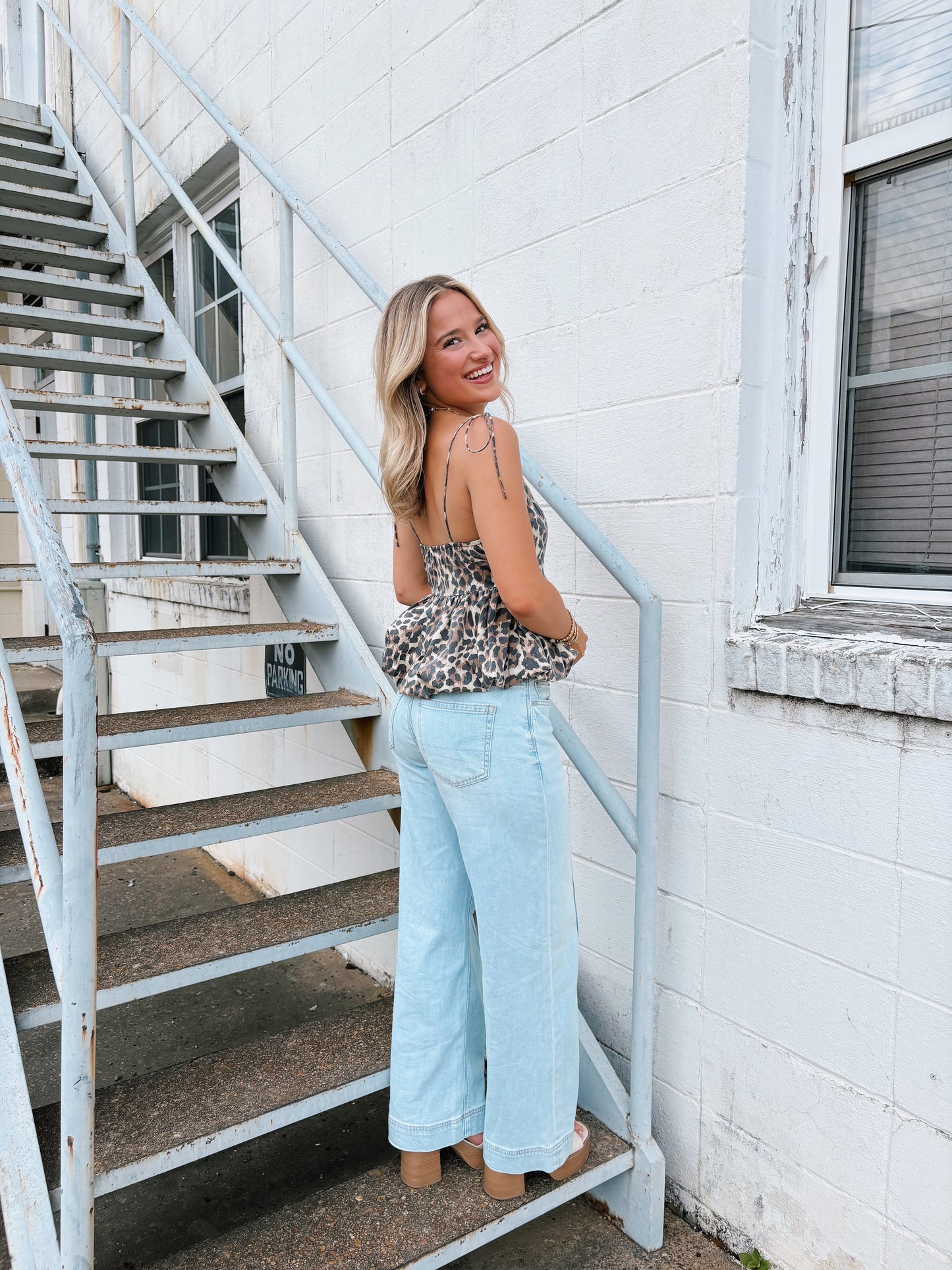 Leopard Bubble Top