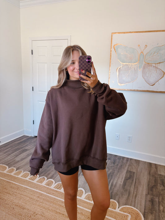 Cozy Days Chocolate Mockneck (PREORDER: ships mid november)