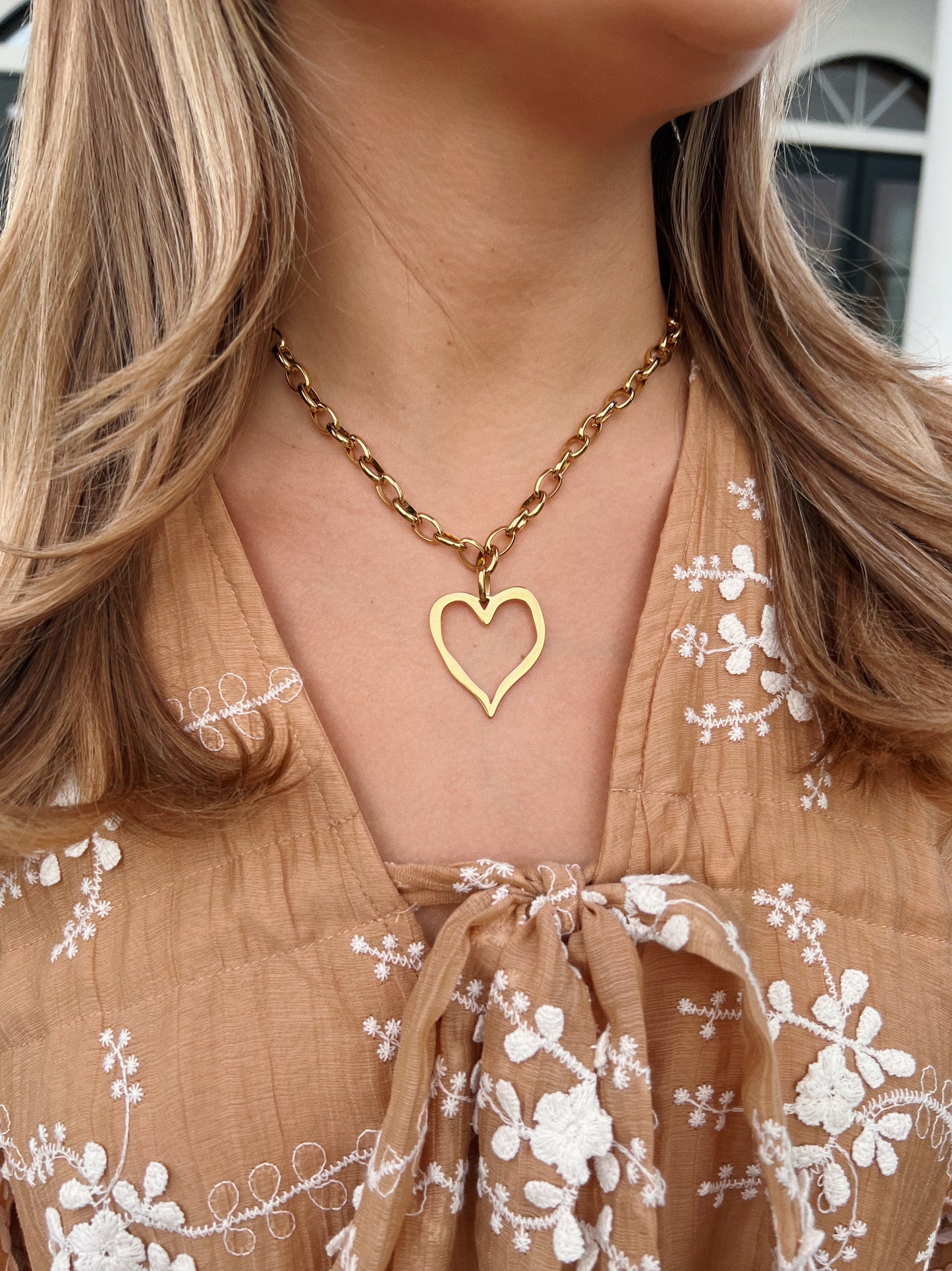 Open Heart Necklace