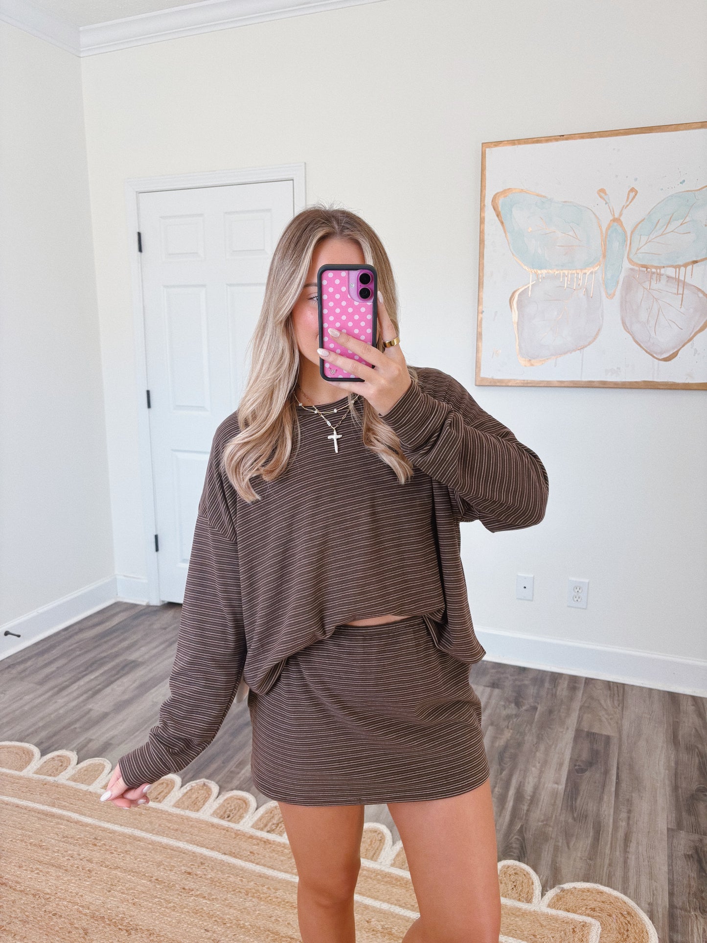 Blair Striped Mini Skort Set