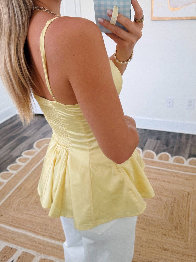 Lemons and Lace Pleated Top