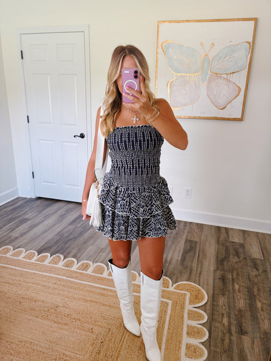 Dalia Mini Dress Navy