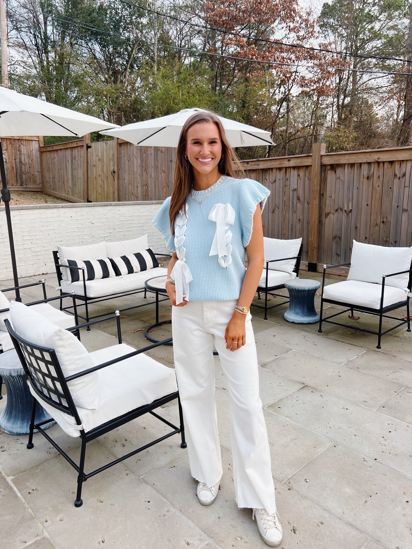 Cutie Girl Sweater Vest Blue