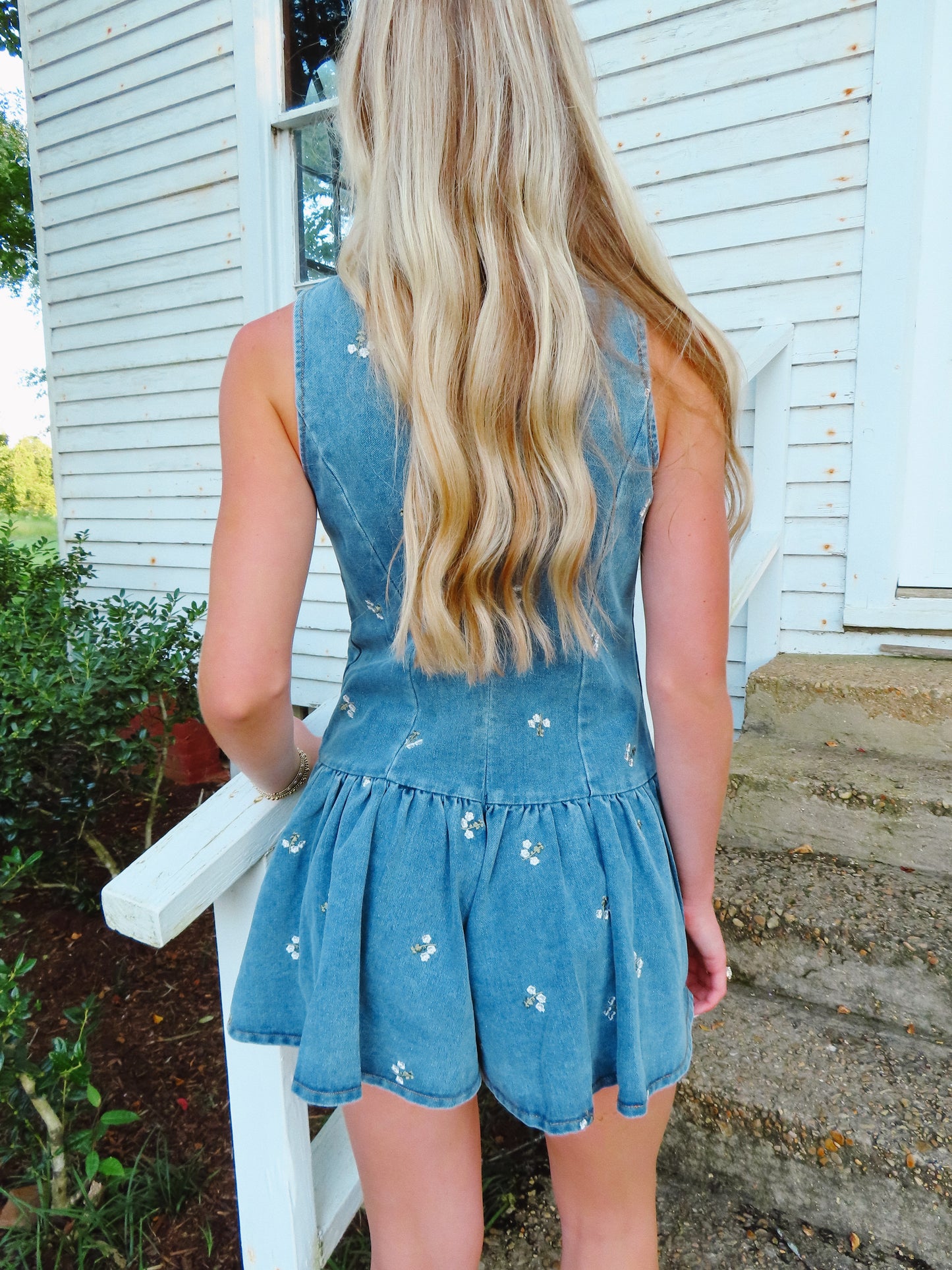 Daisy Denim Romper Dress