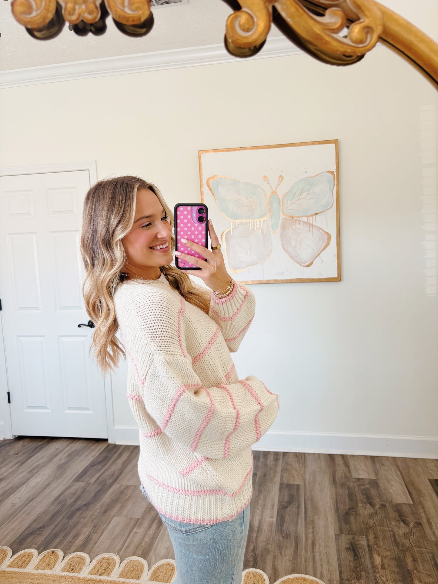 Pinky Promise Striped Sweater