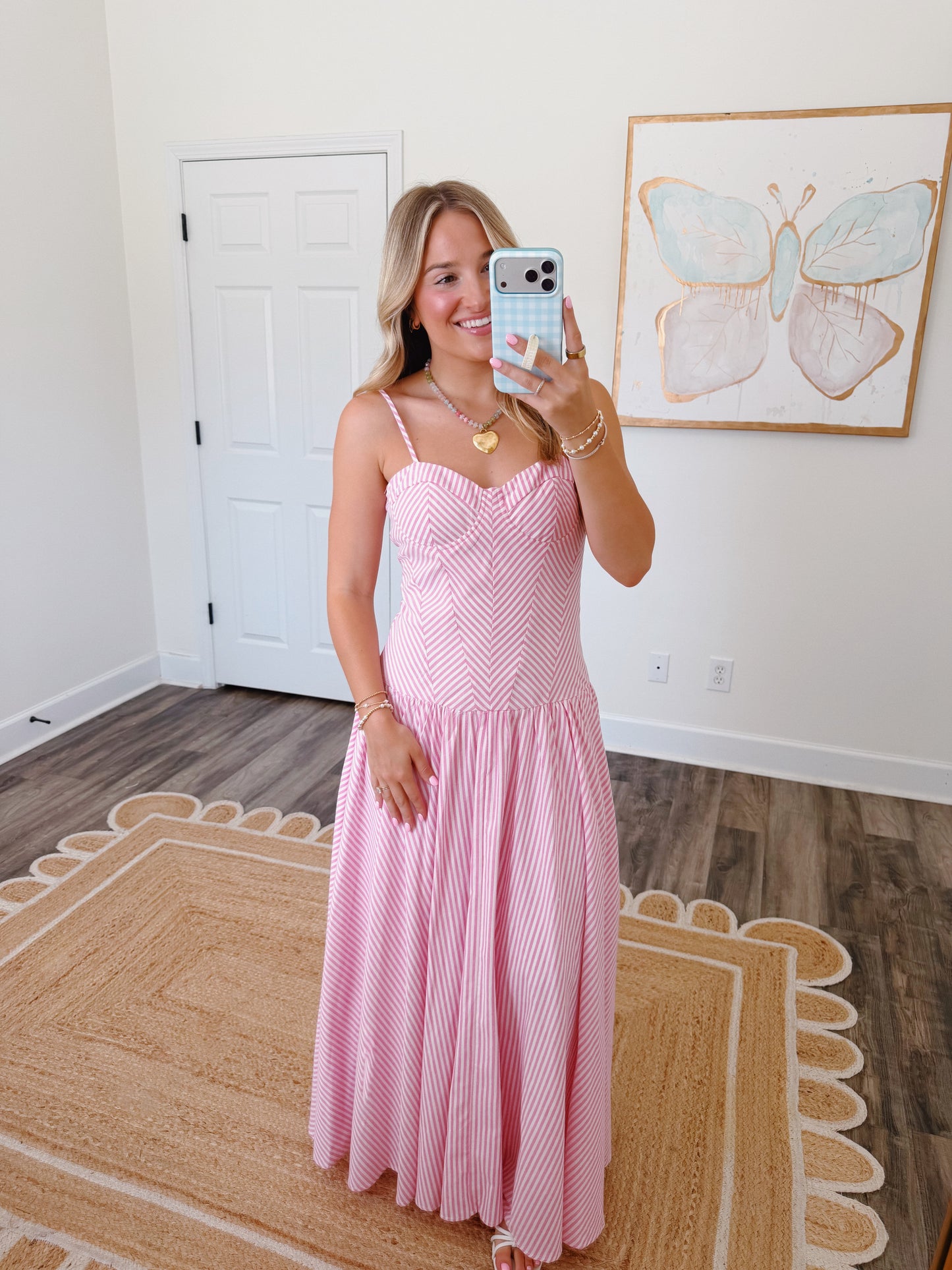 Pink Palmer Dropwaist Dress