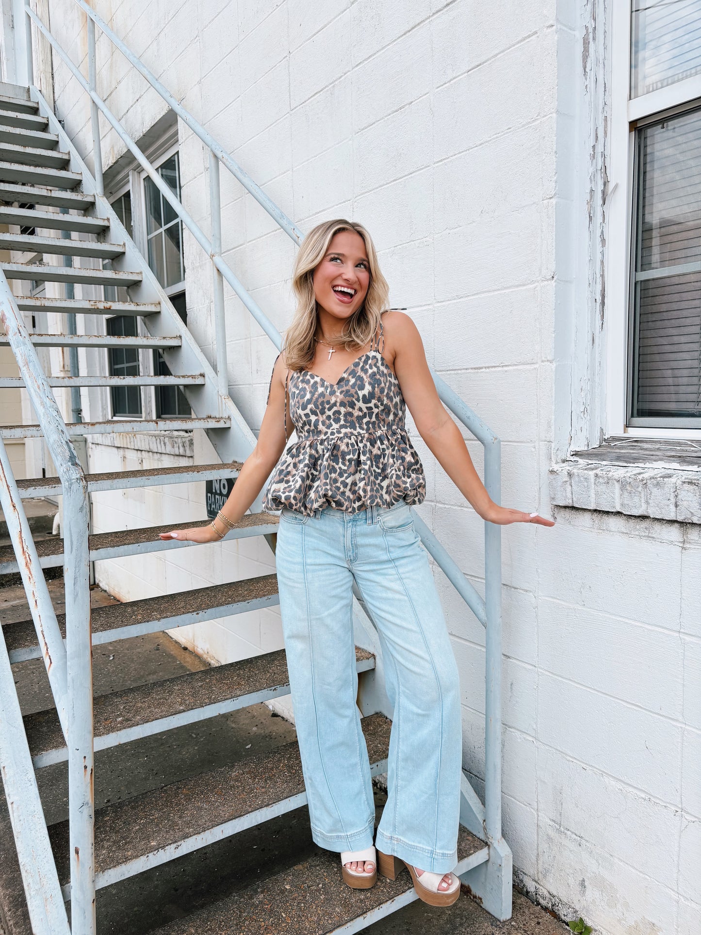 Leopard Bubble Top