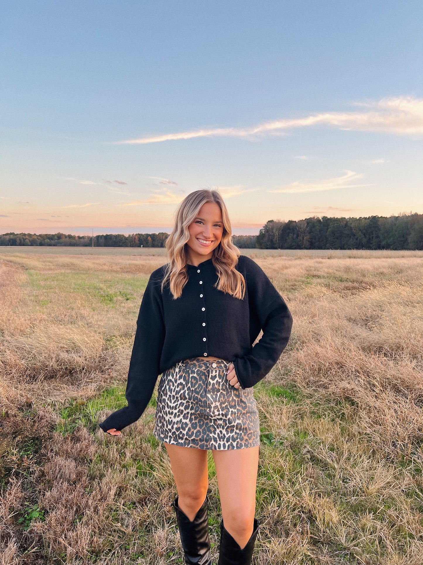 Leopard Print Mini Skort