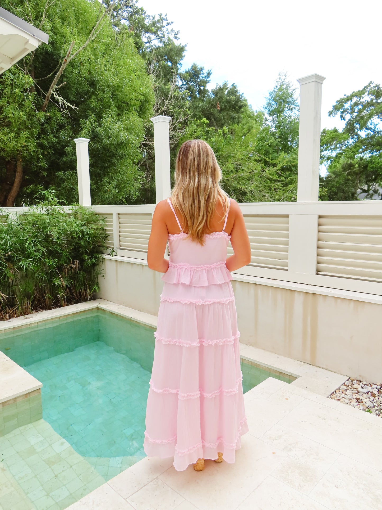 Olivia Maxi Skirt Set in Pink