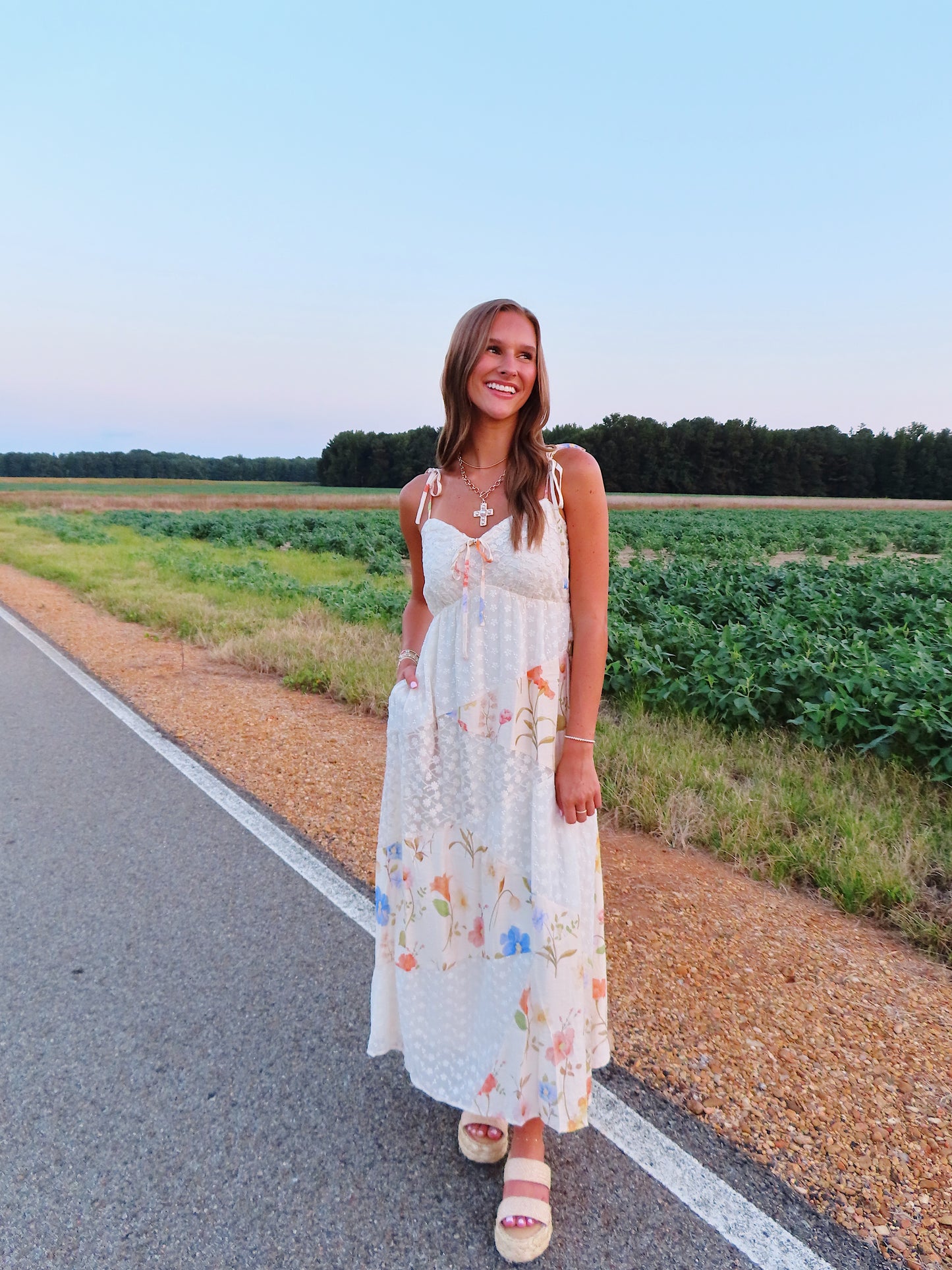 Florals and Lace Maxi Dress