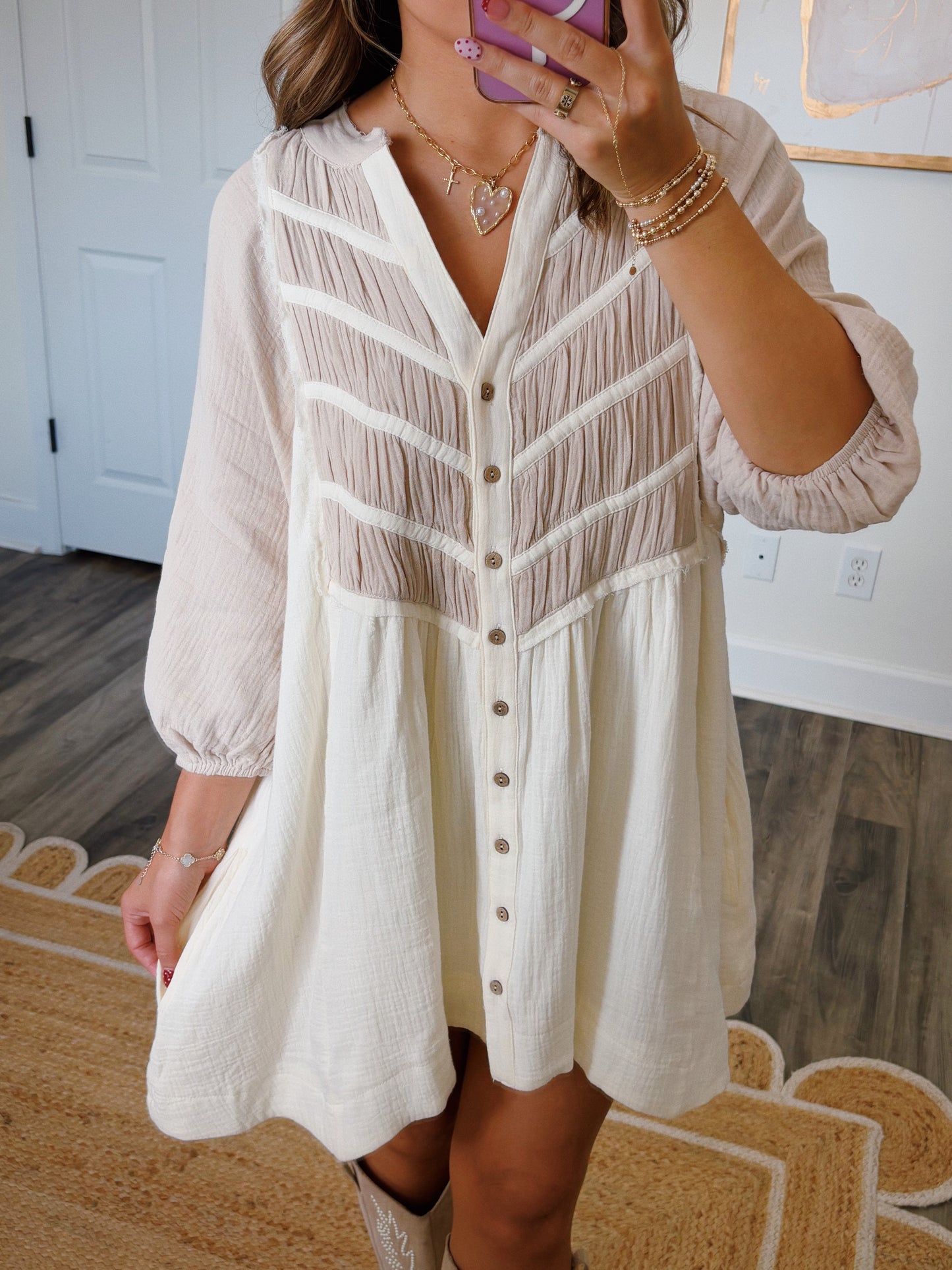 Toasted Almond Tunic Dress