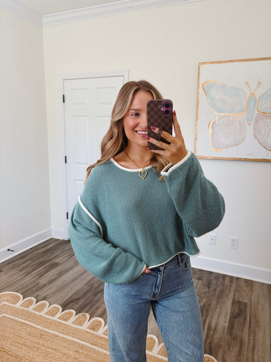 Sugar Knit Sweater in Sage