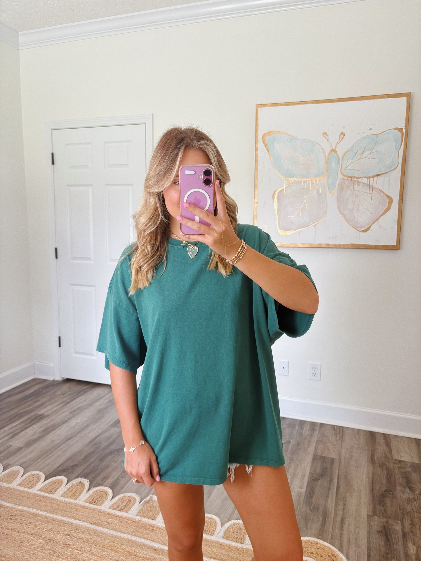 Homebody Oversized Tee in Emerald