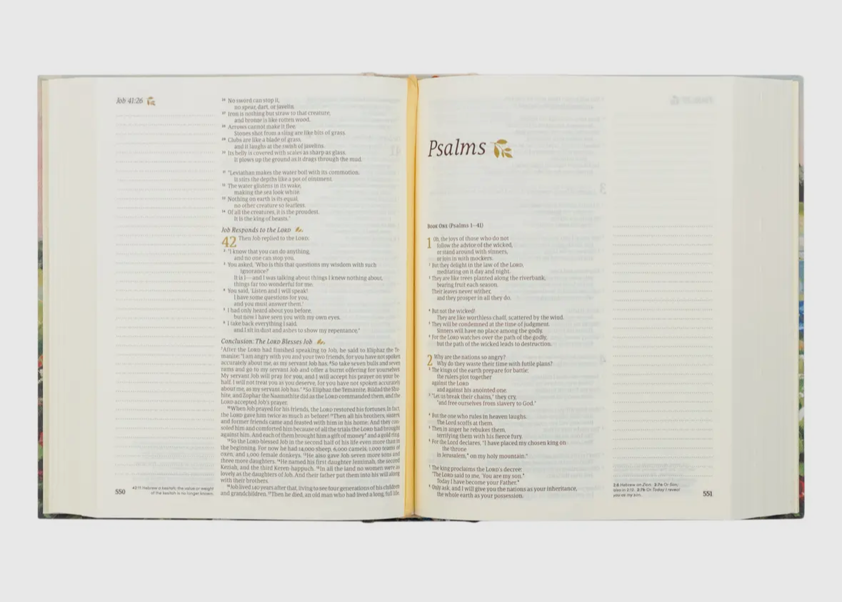 Flower Fields NLT Notetaking Bible