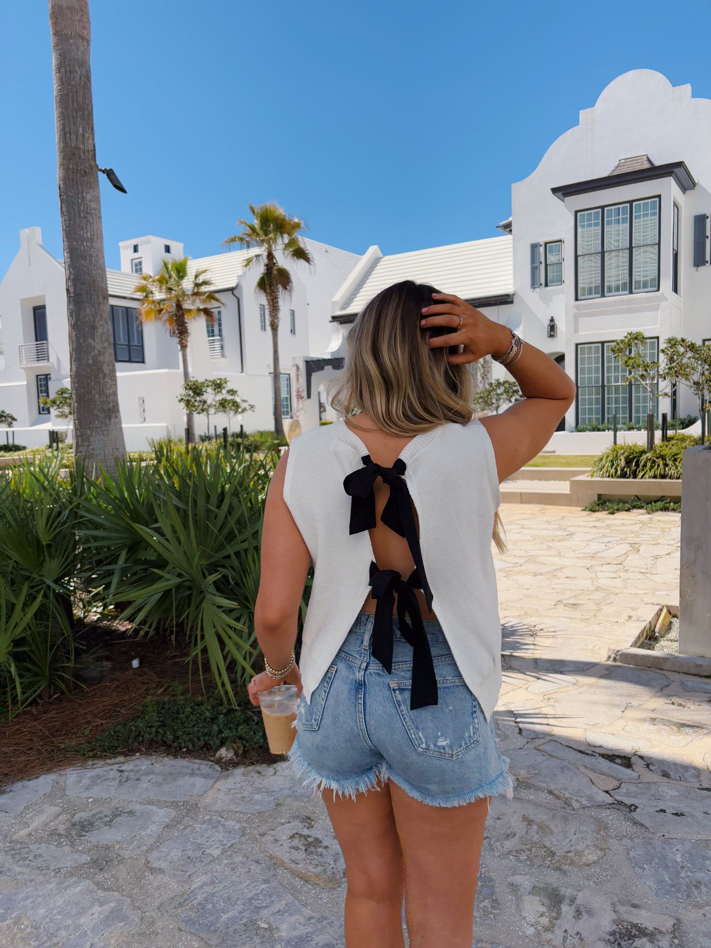 Bailey Bow Top in Cream