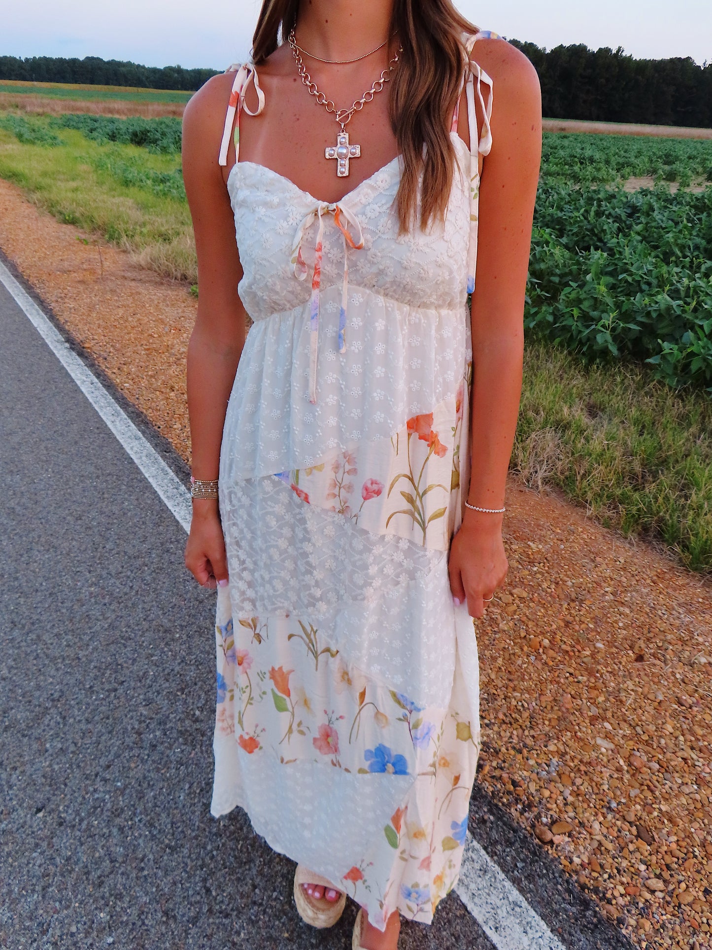 Florals and Lace Maxi Dress