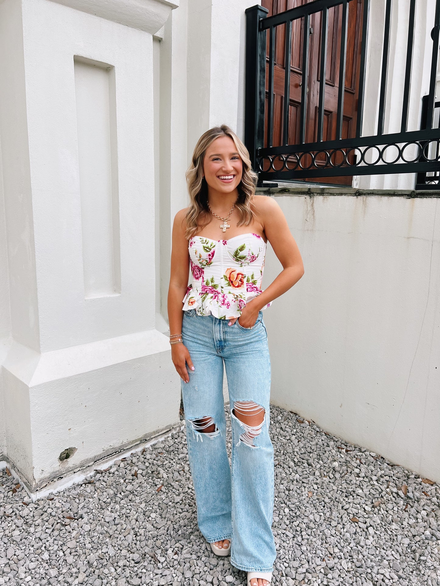 Floral Corset Top