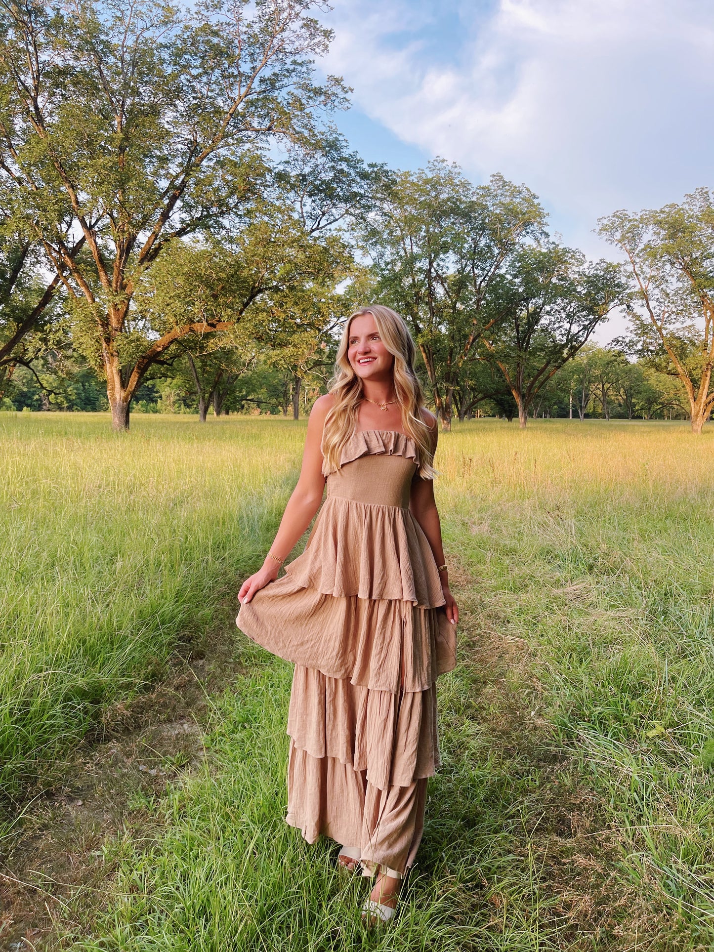 Sandy Ruffle Maxi Dress