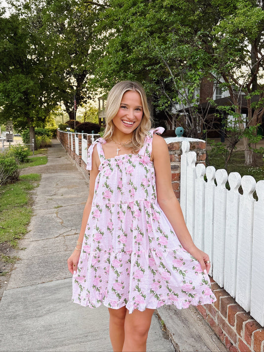 Palm Beach Pink Rose Dress