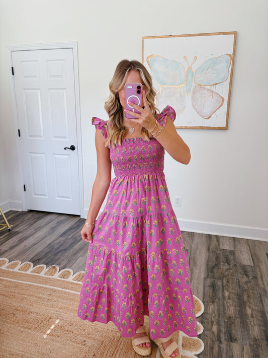 Orchid Smocked Dress