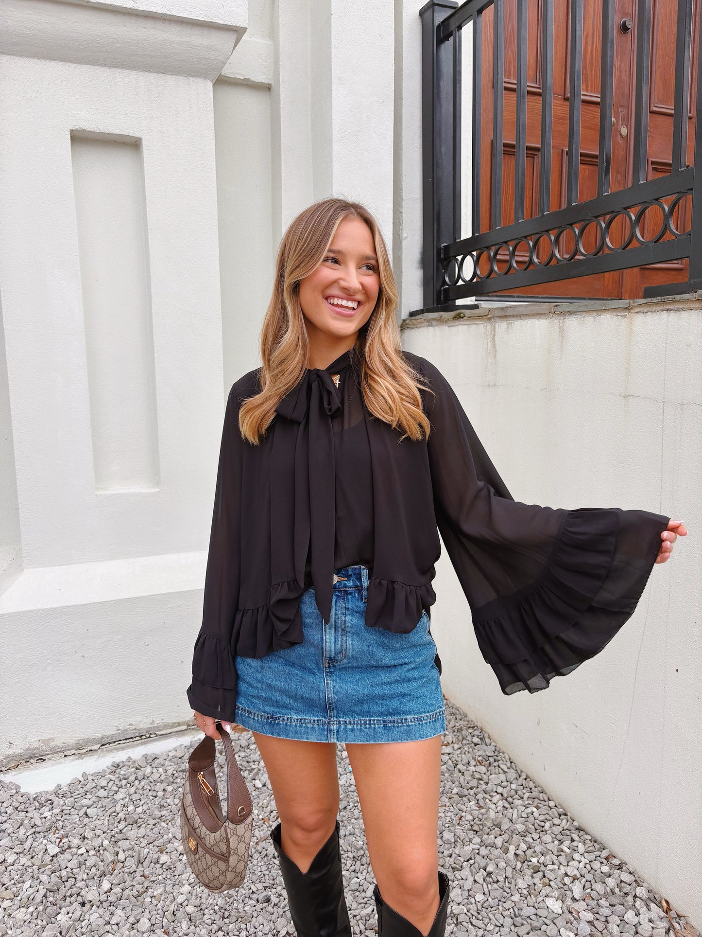 Ruffled Chiffon Blouse