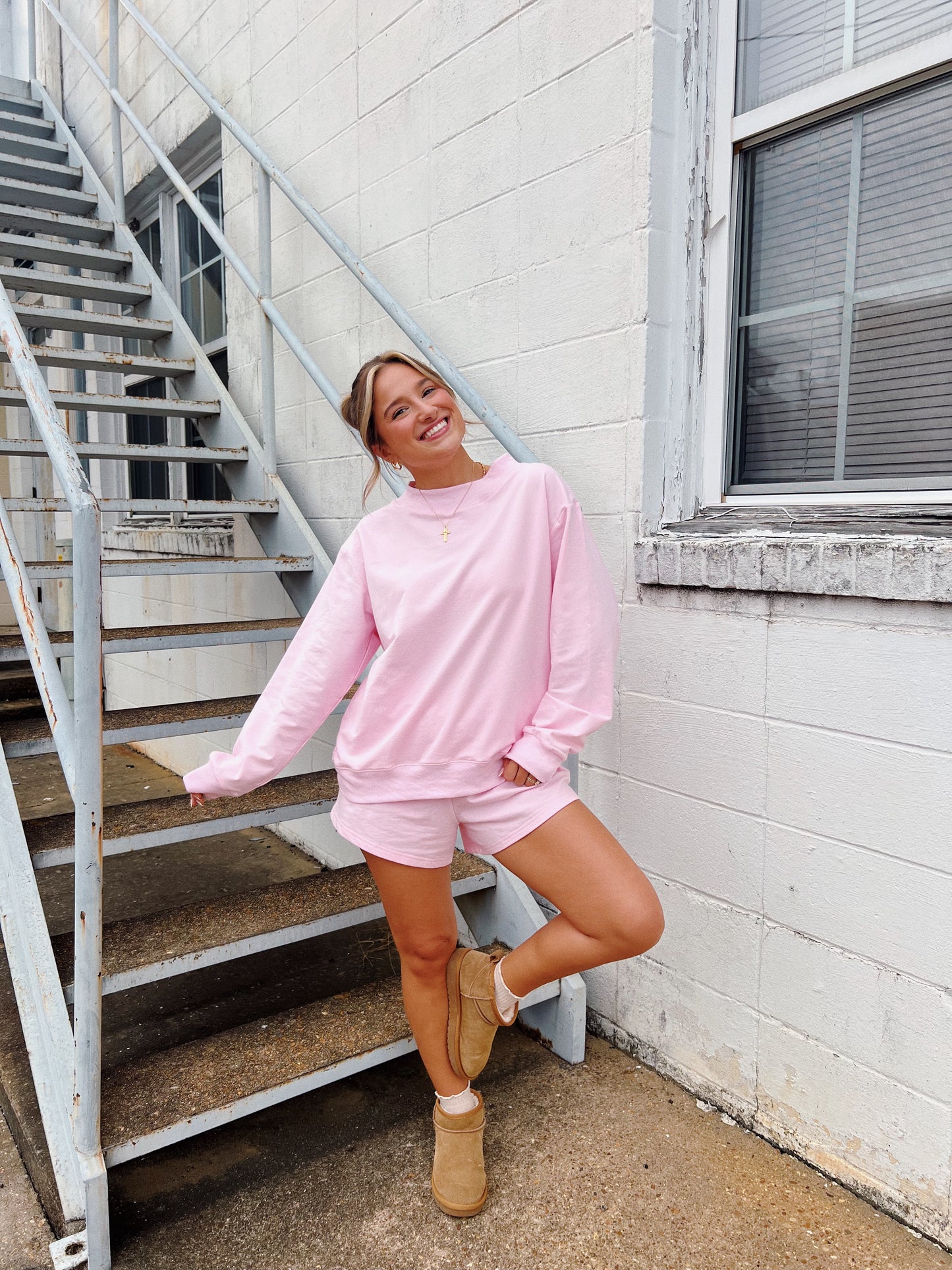 Pink Mockneck Set