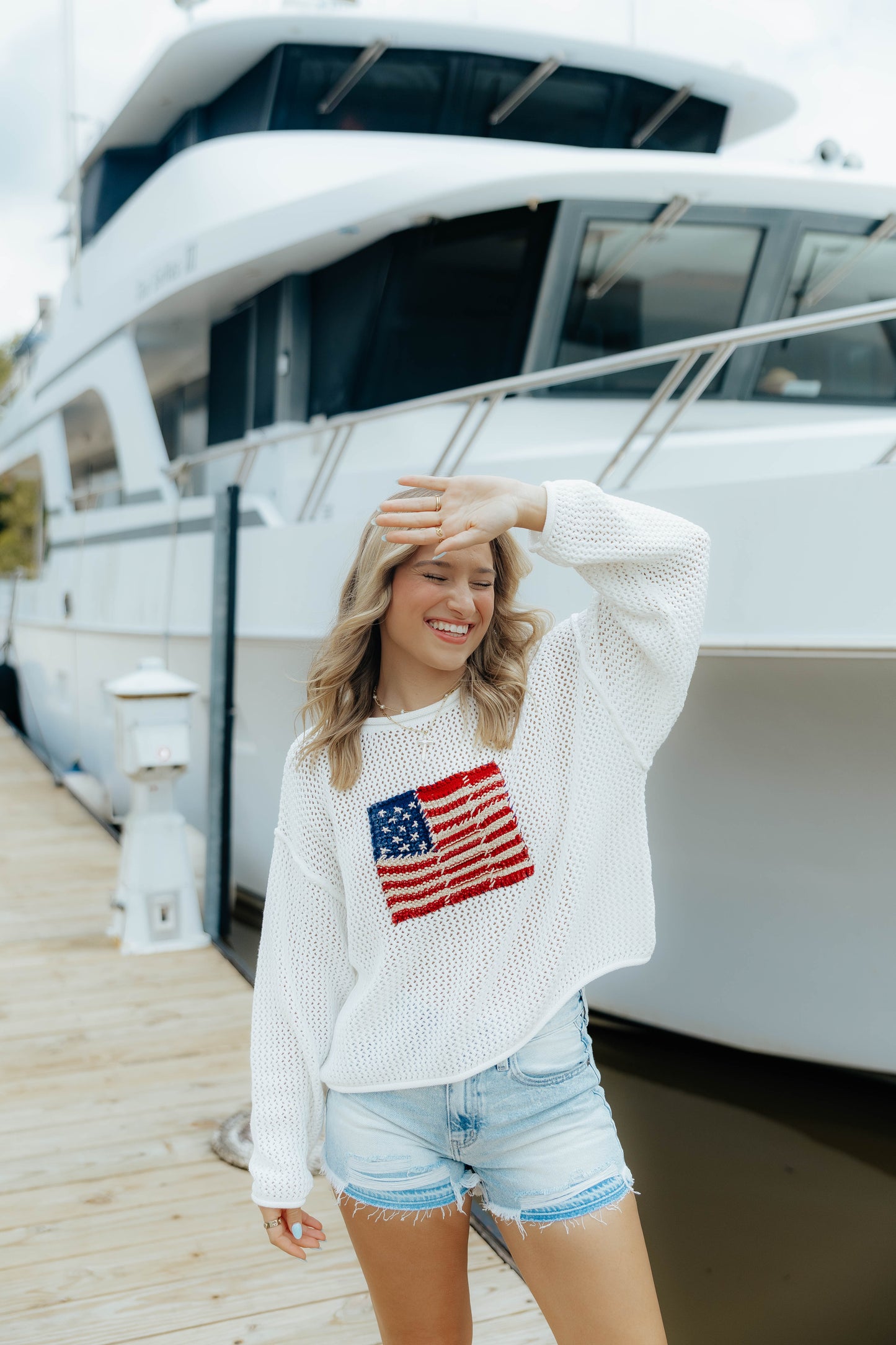 American Flag Knitted Sweater