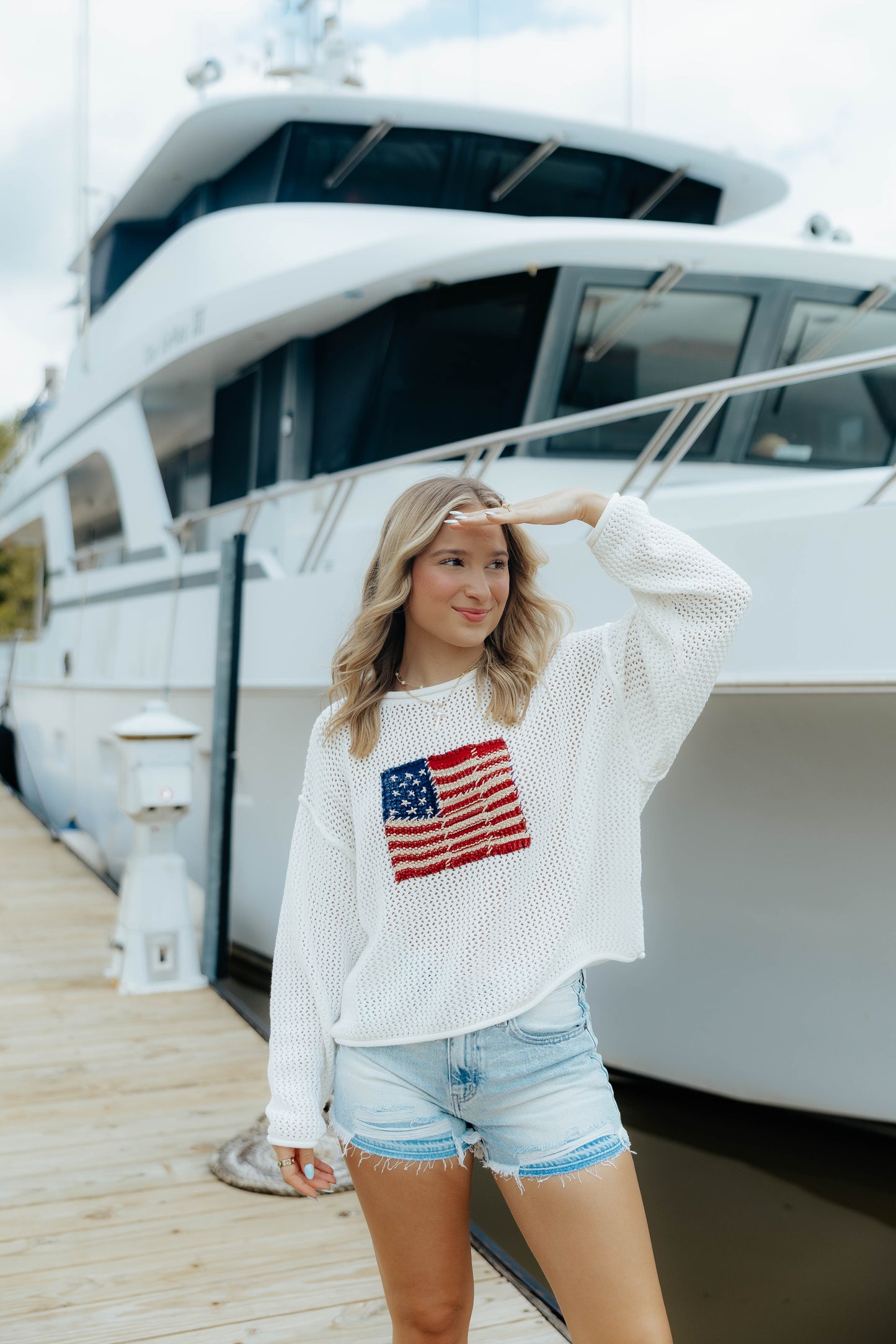 American Flag Knitted Sweater