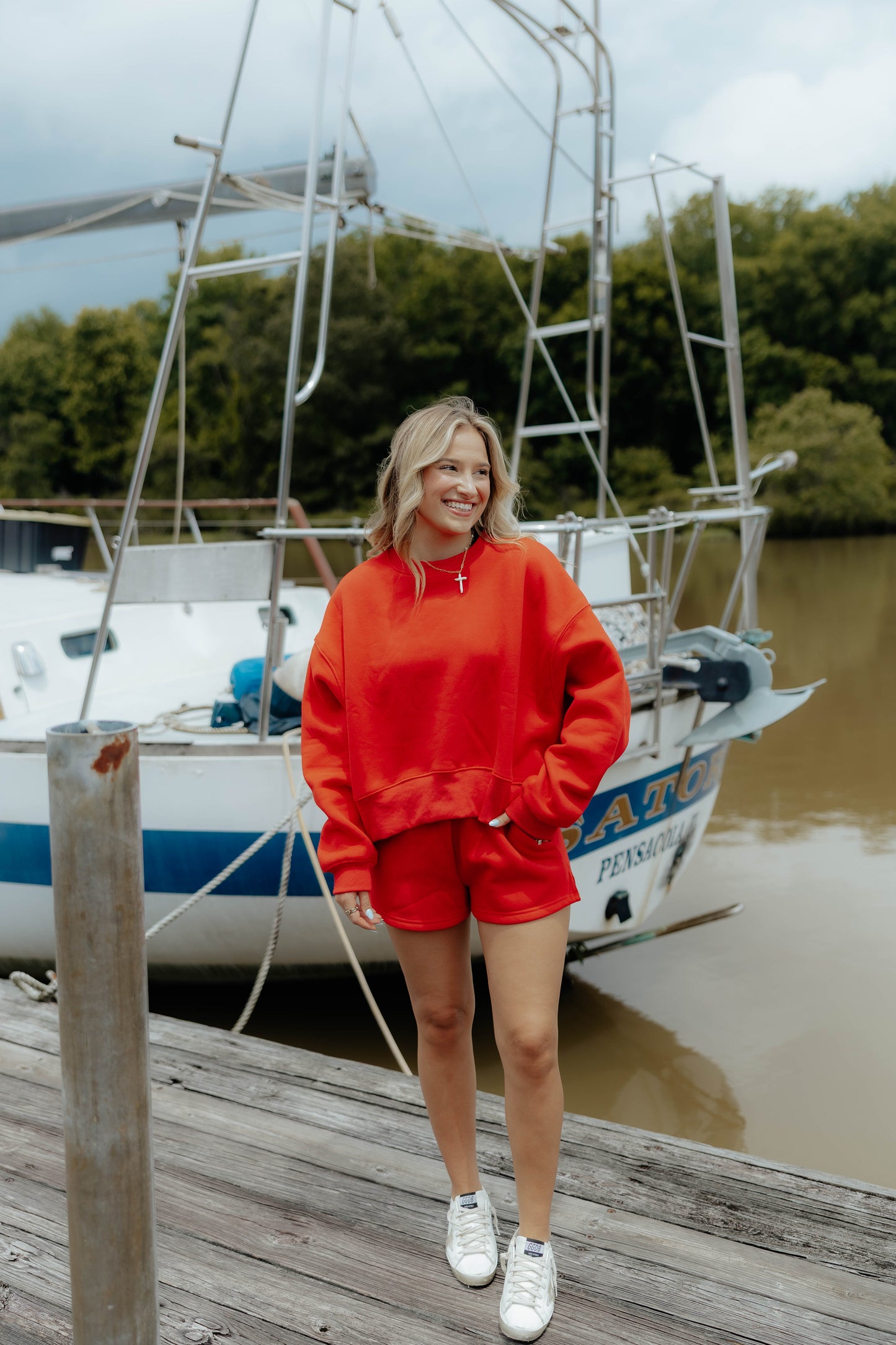 Red Liberty Sweatshirt Set
