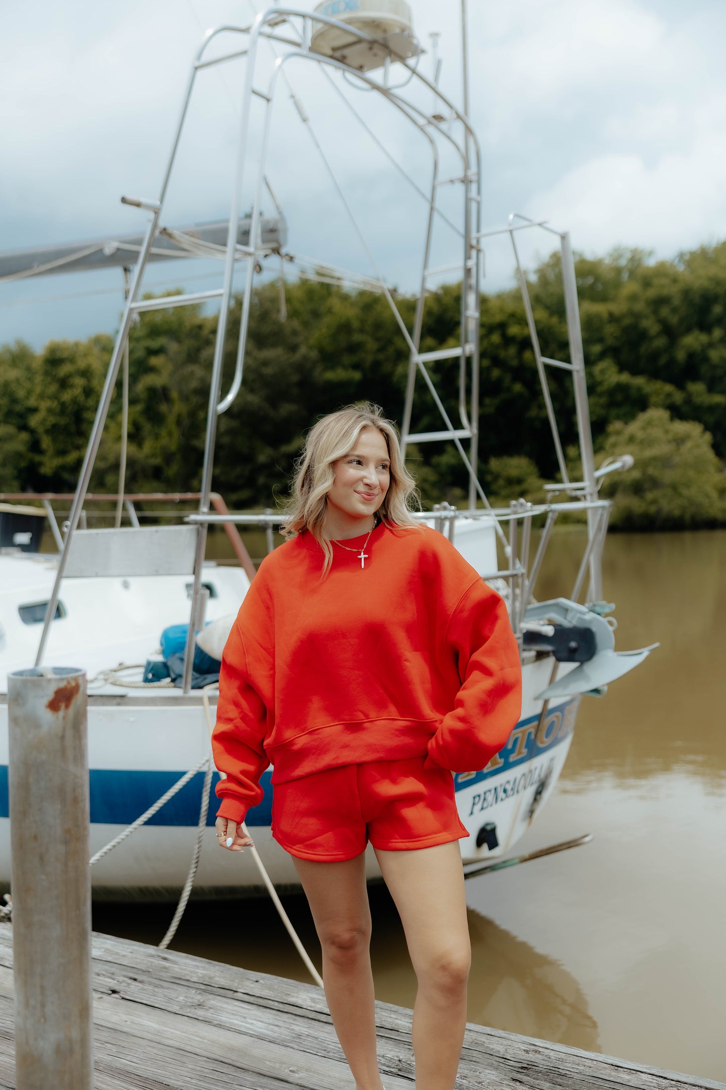 Red Liberty Sweatshirt Set