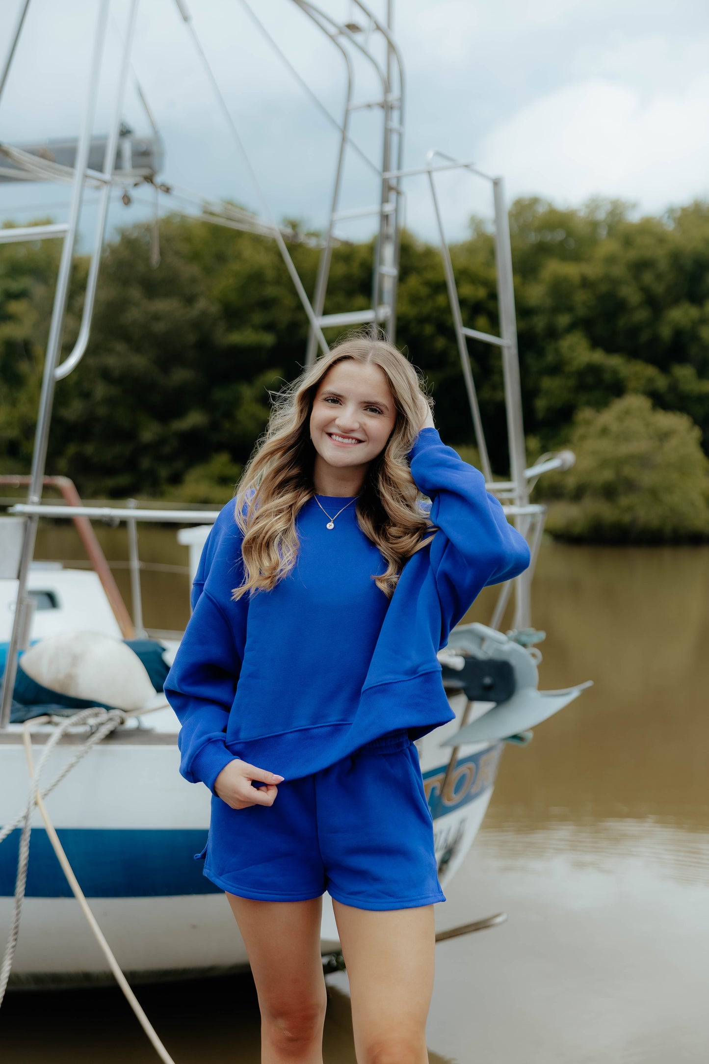 Royal Blue Liberty Sweatshirt Set
