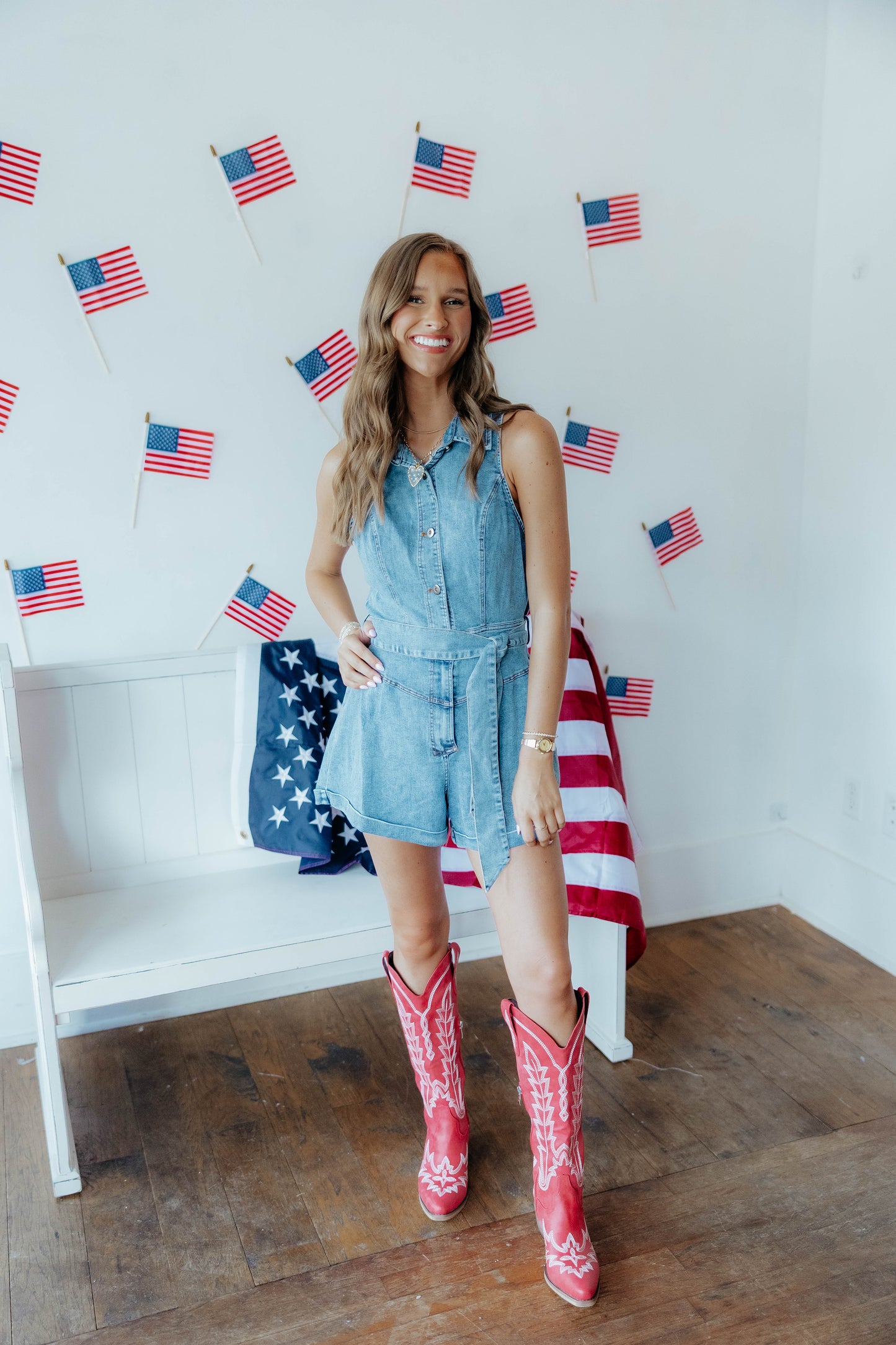 Dixie Denim Romper
