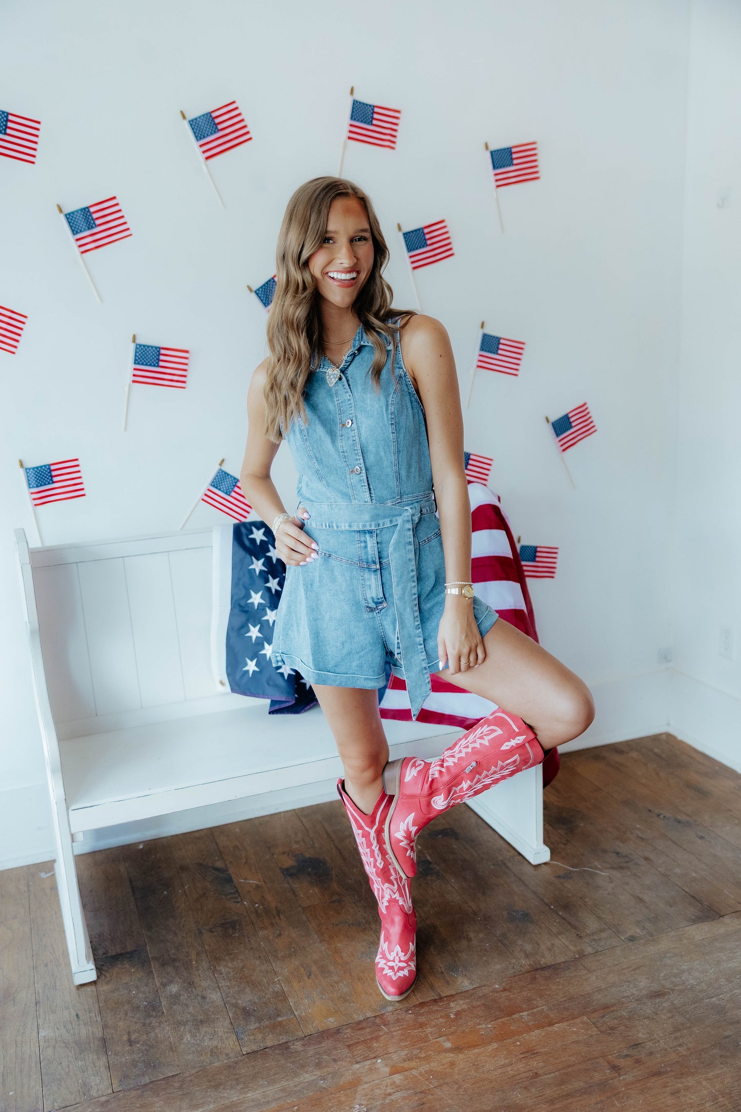 Dixie Denim Romper