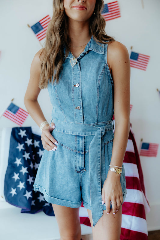 Dixie Denim Romper