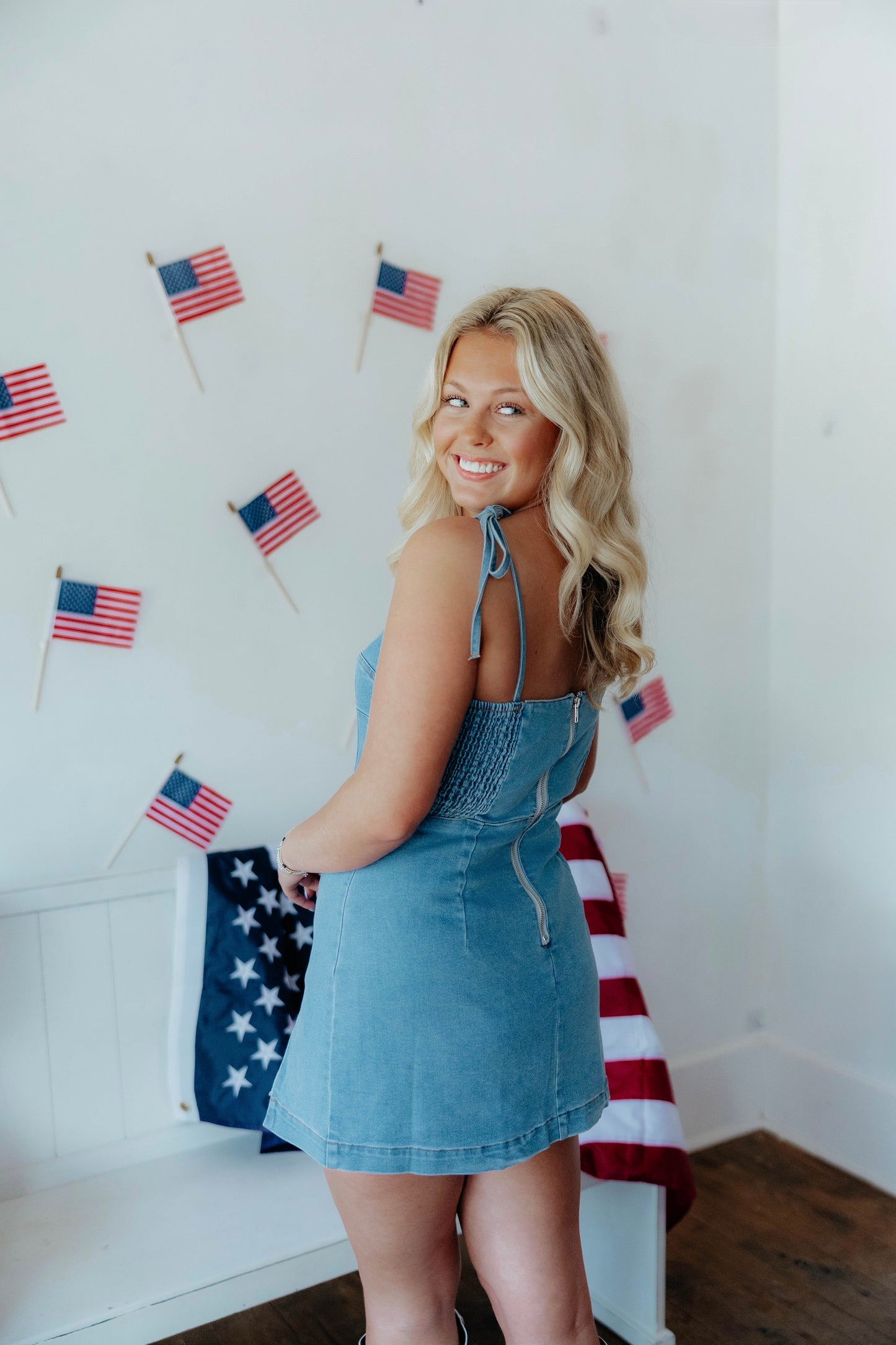 Backroads Denim Romper Dress