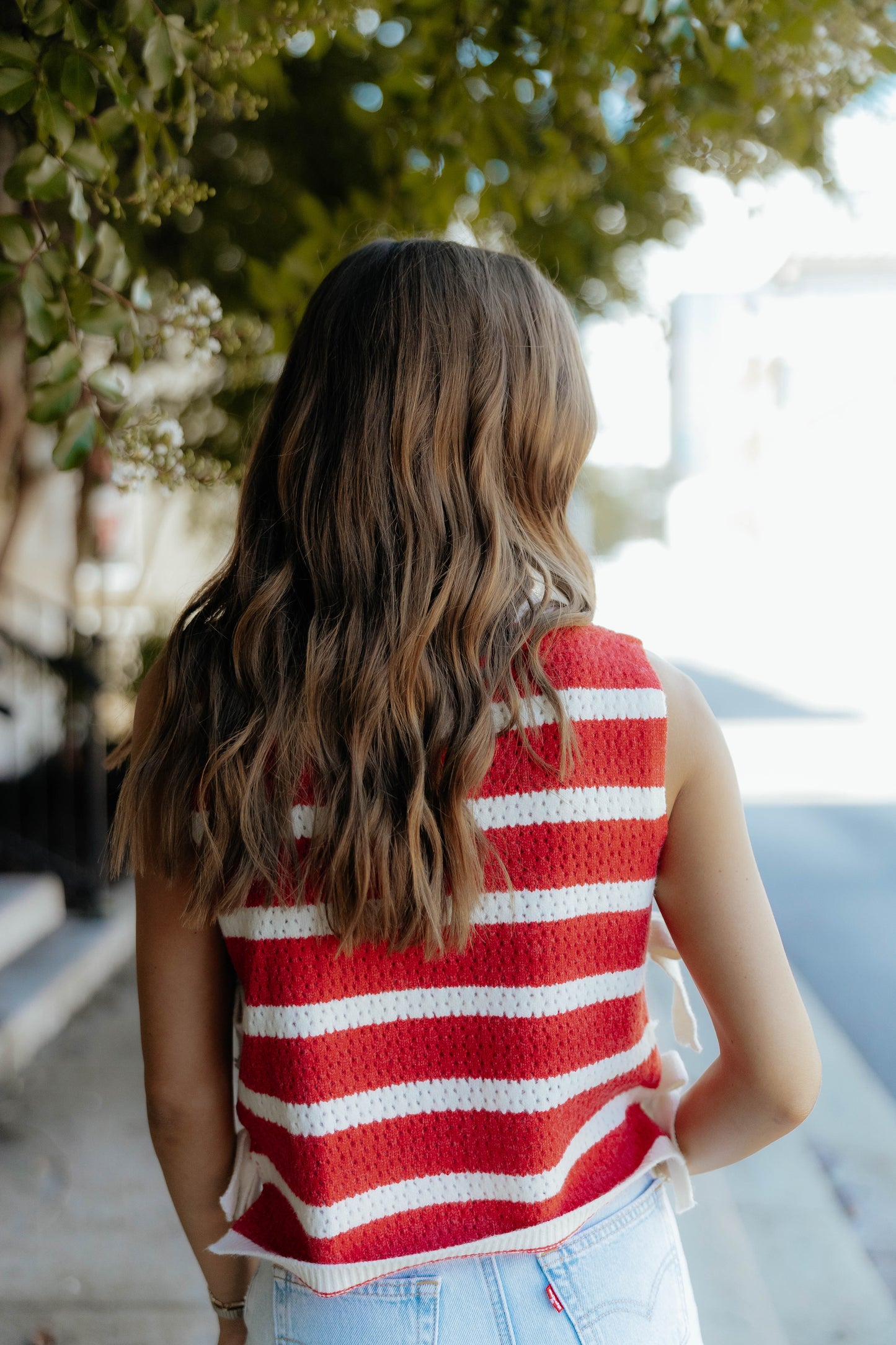 Harbor Striped Sleeveless Sweater