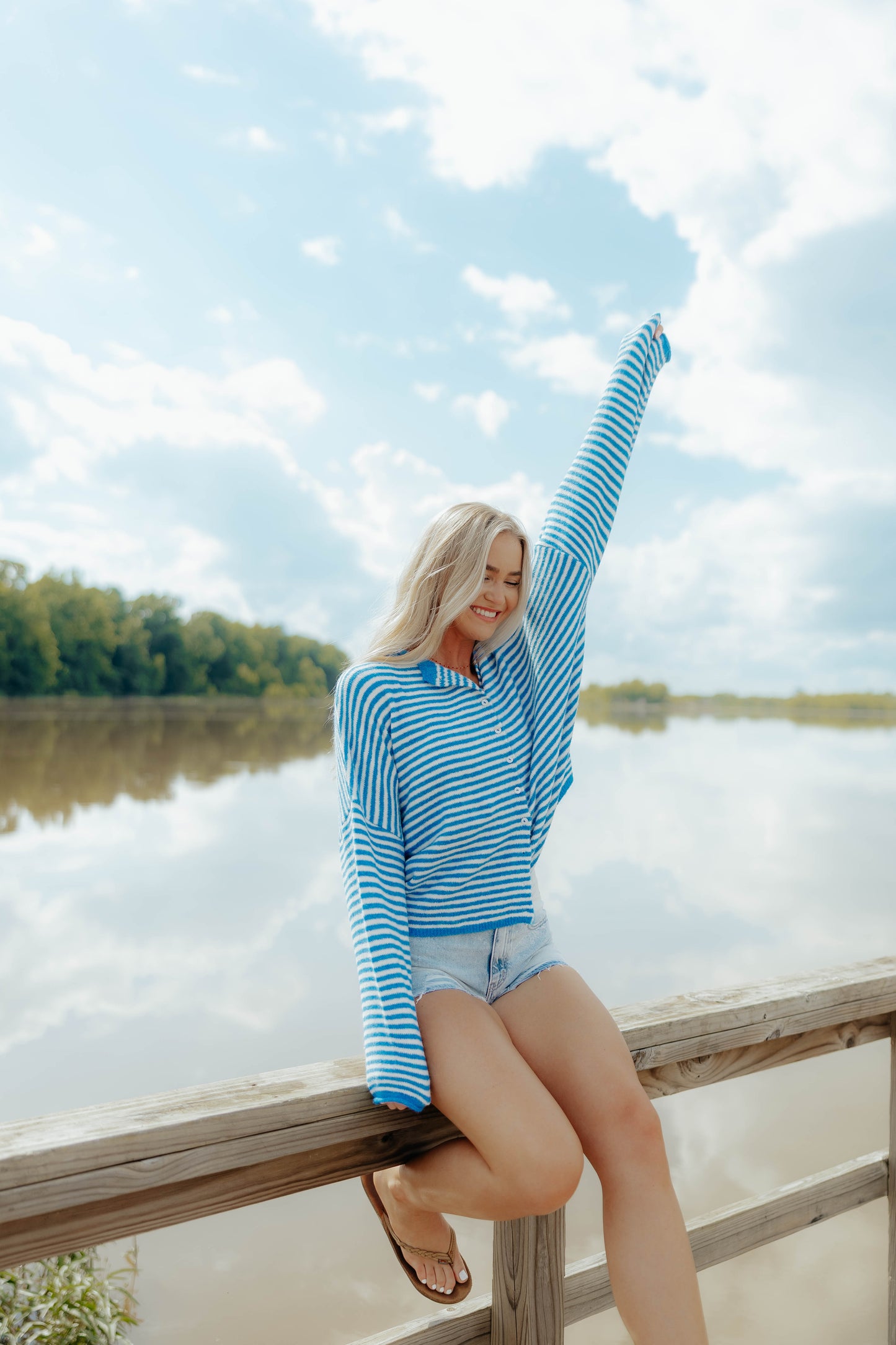 Coastal Striped Cardigan