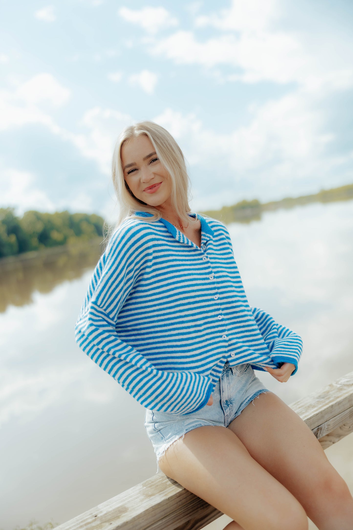 Coastal Striped Cardigan