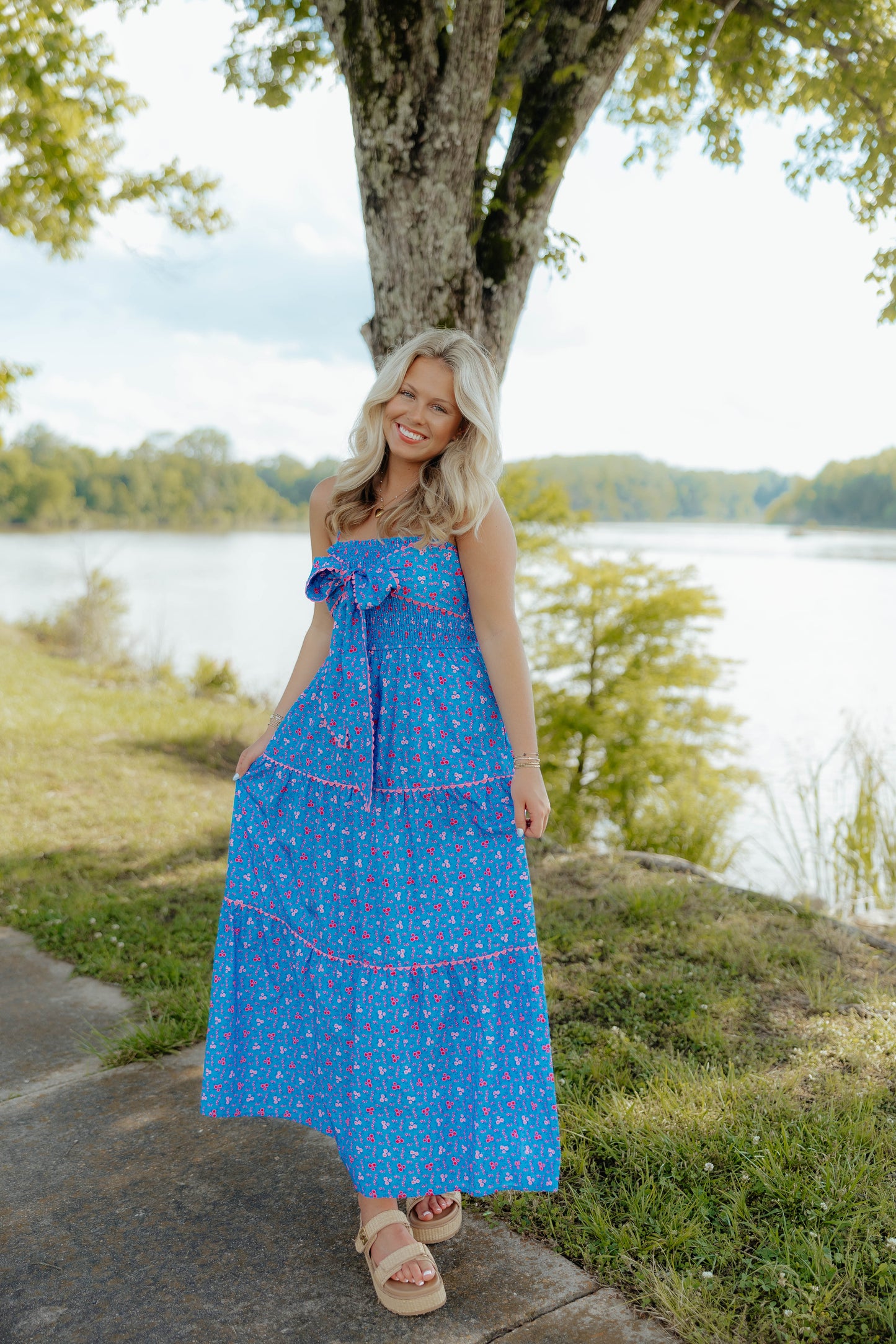 Royal Blue Blossom Maxi