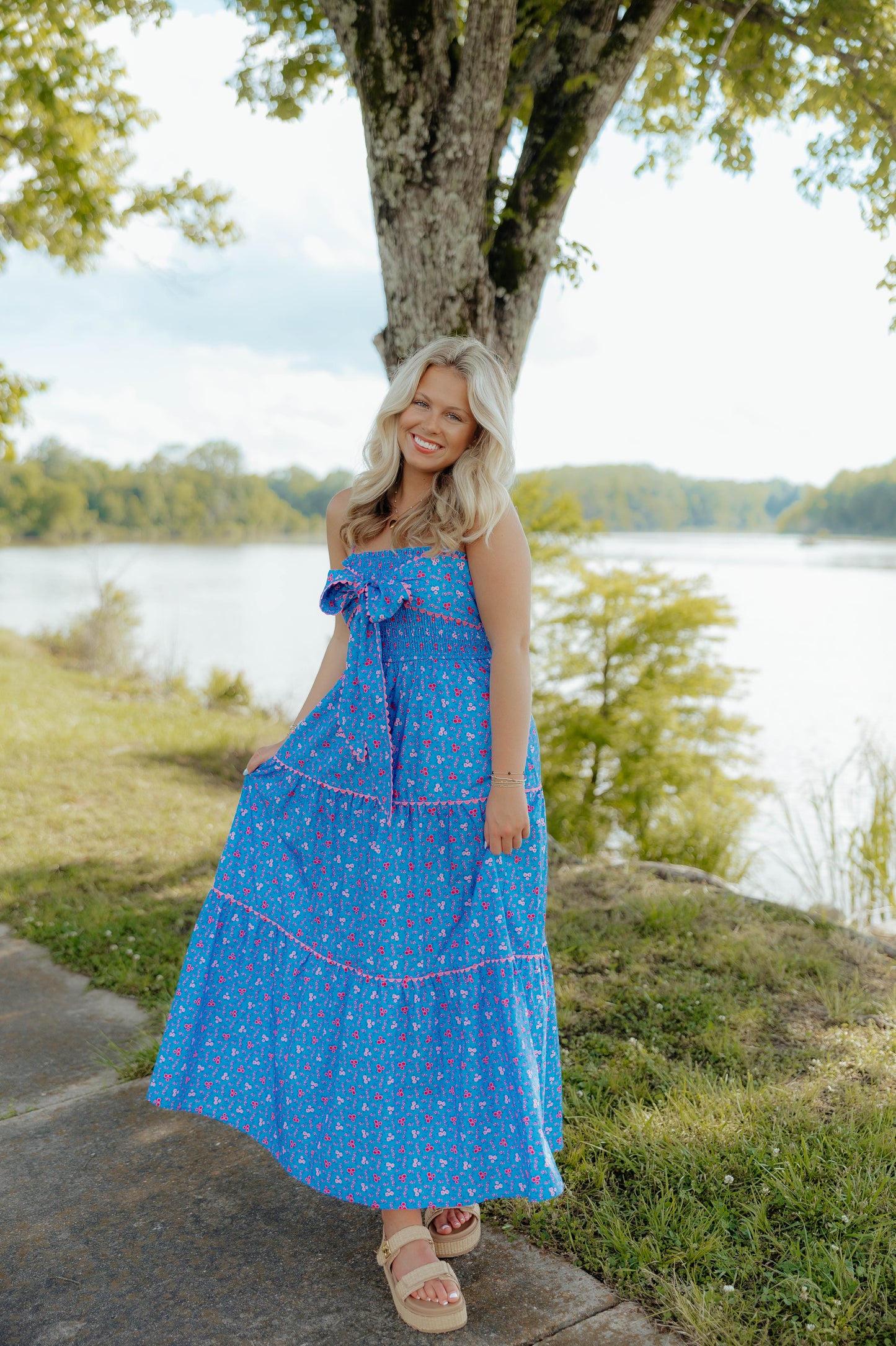 Royal Blue Blossom Maxi