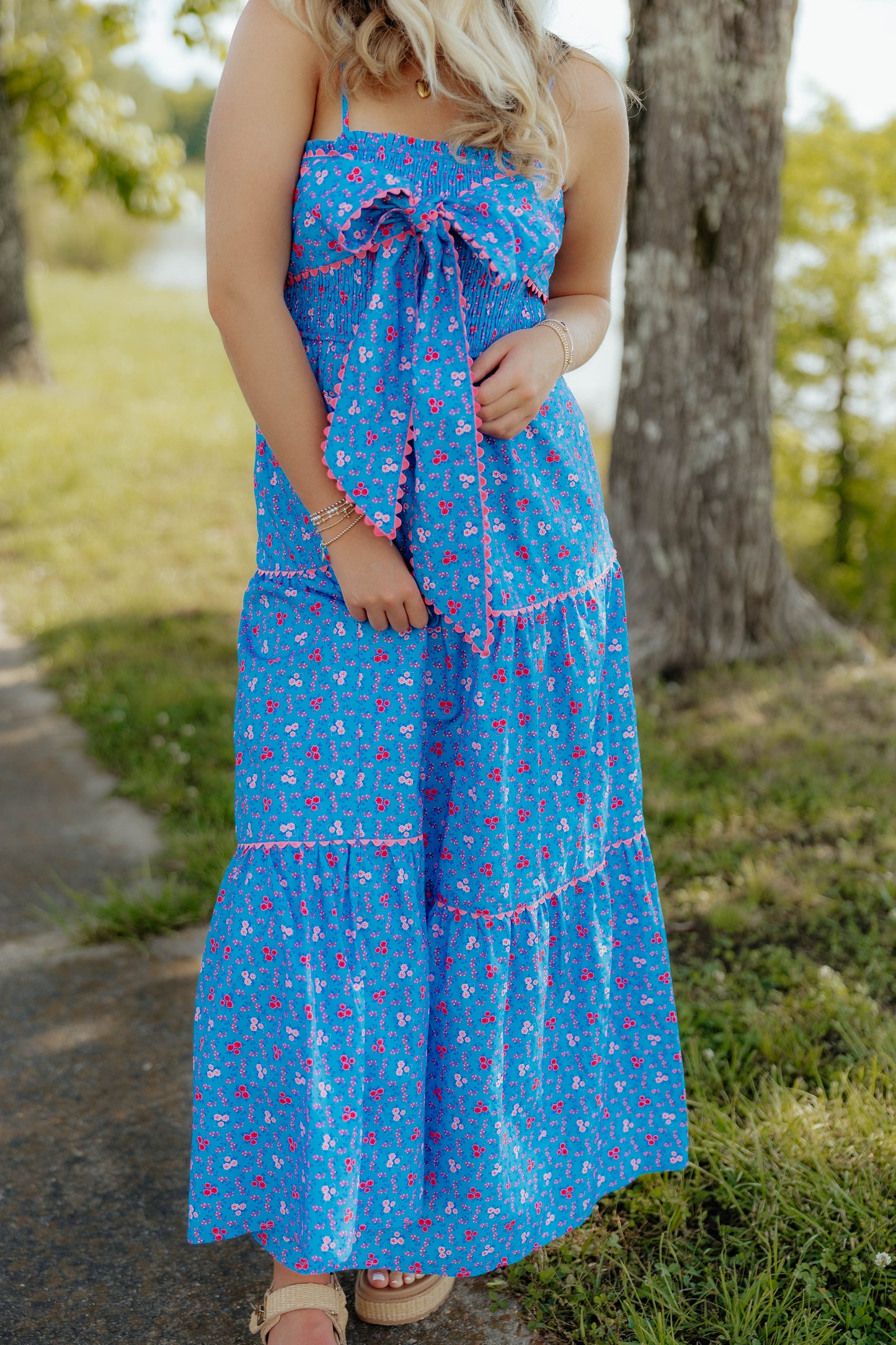 Royal Blue Blossom Maxi