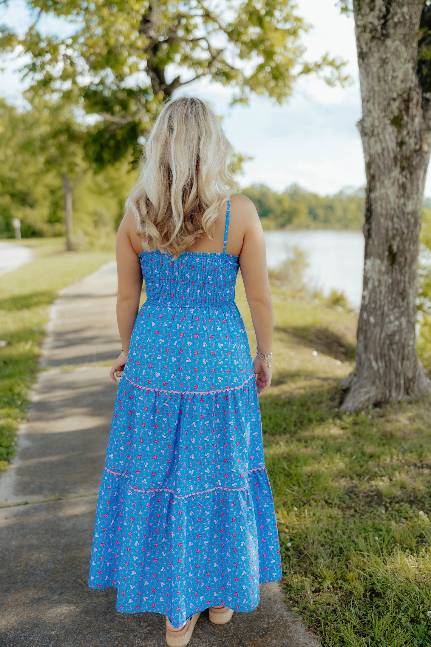 Royal Blue Blossom Maxi