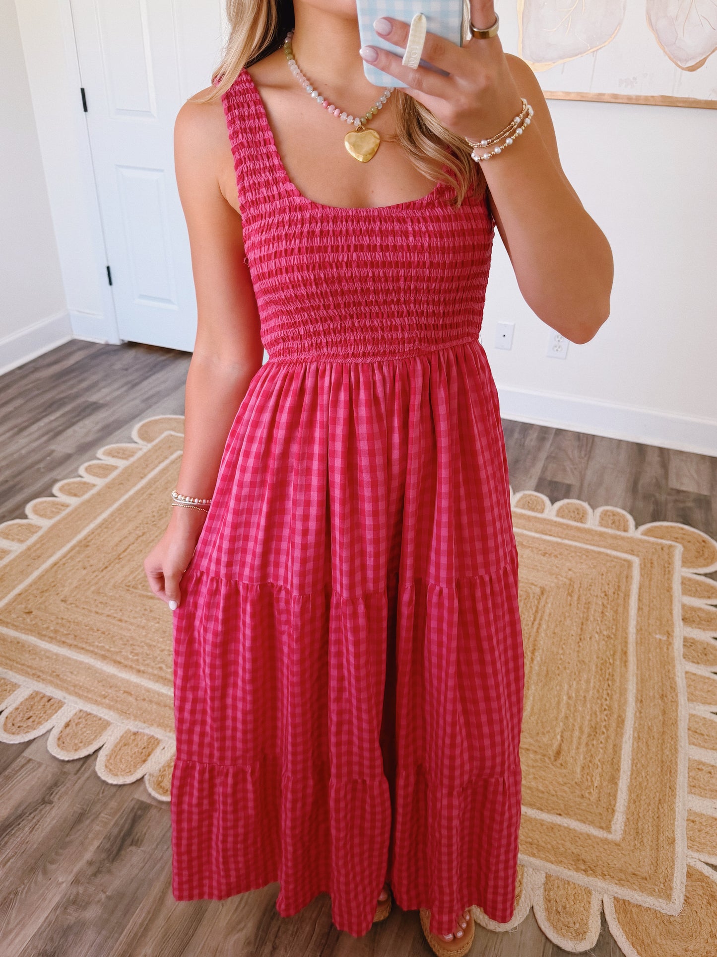 Mulberry Gingham Maxi