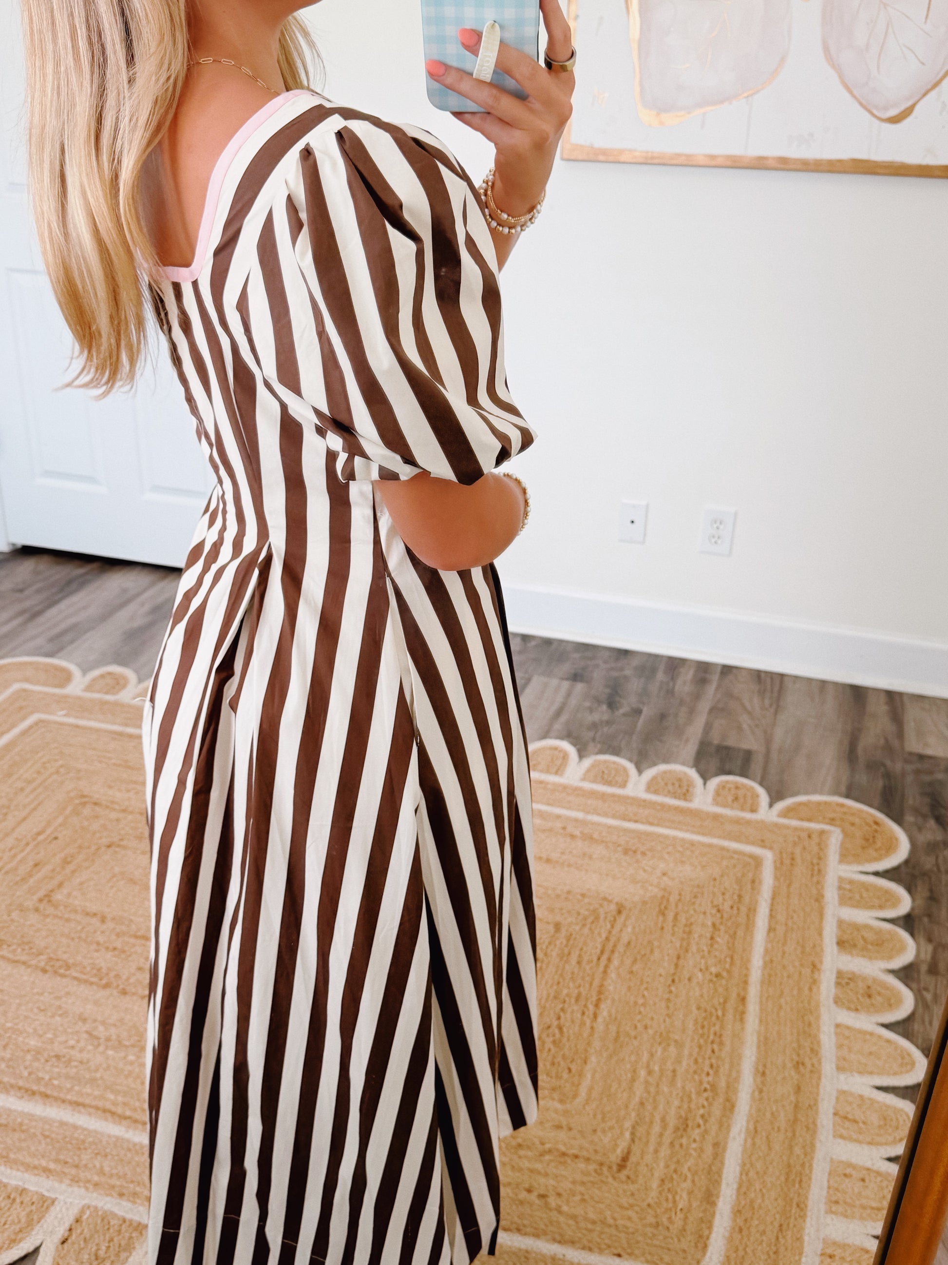 Espresso Striped Maxi