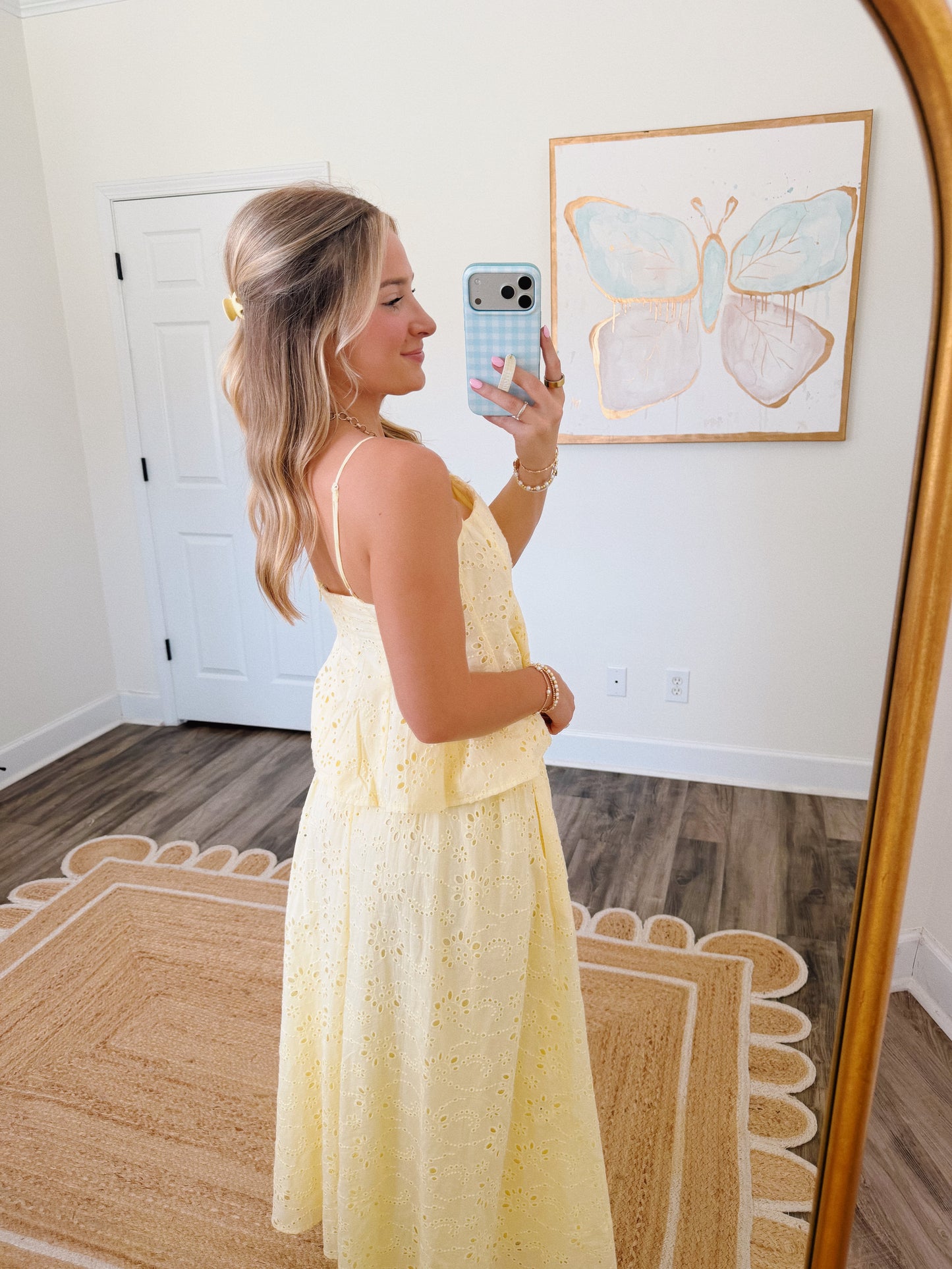 Laila Eyelet Skirt Set