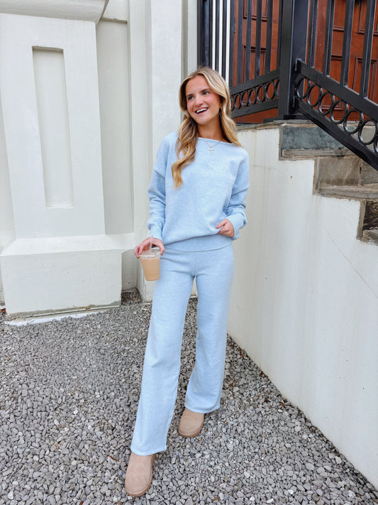 Sunday Blues Sweater Set